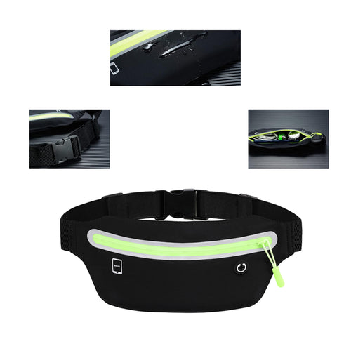 Belt Bag With Adjustable Elastic Band And Headphone Jack