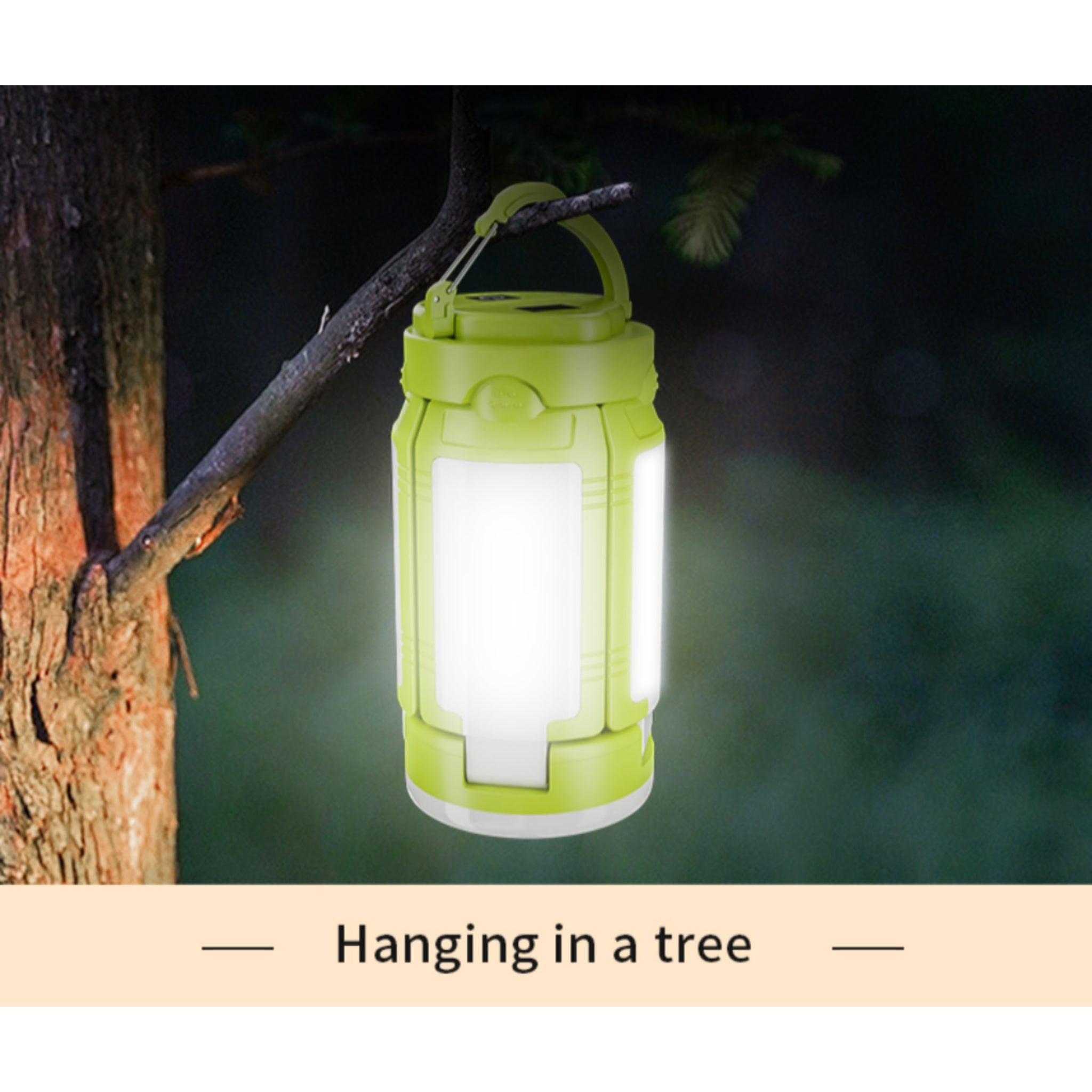 Foldable Camping Lantern 90° Waterproof Battery Display