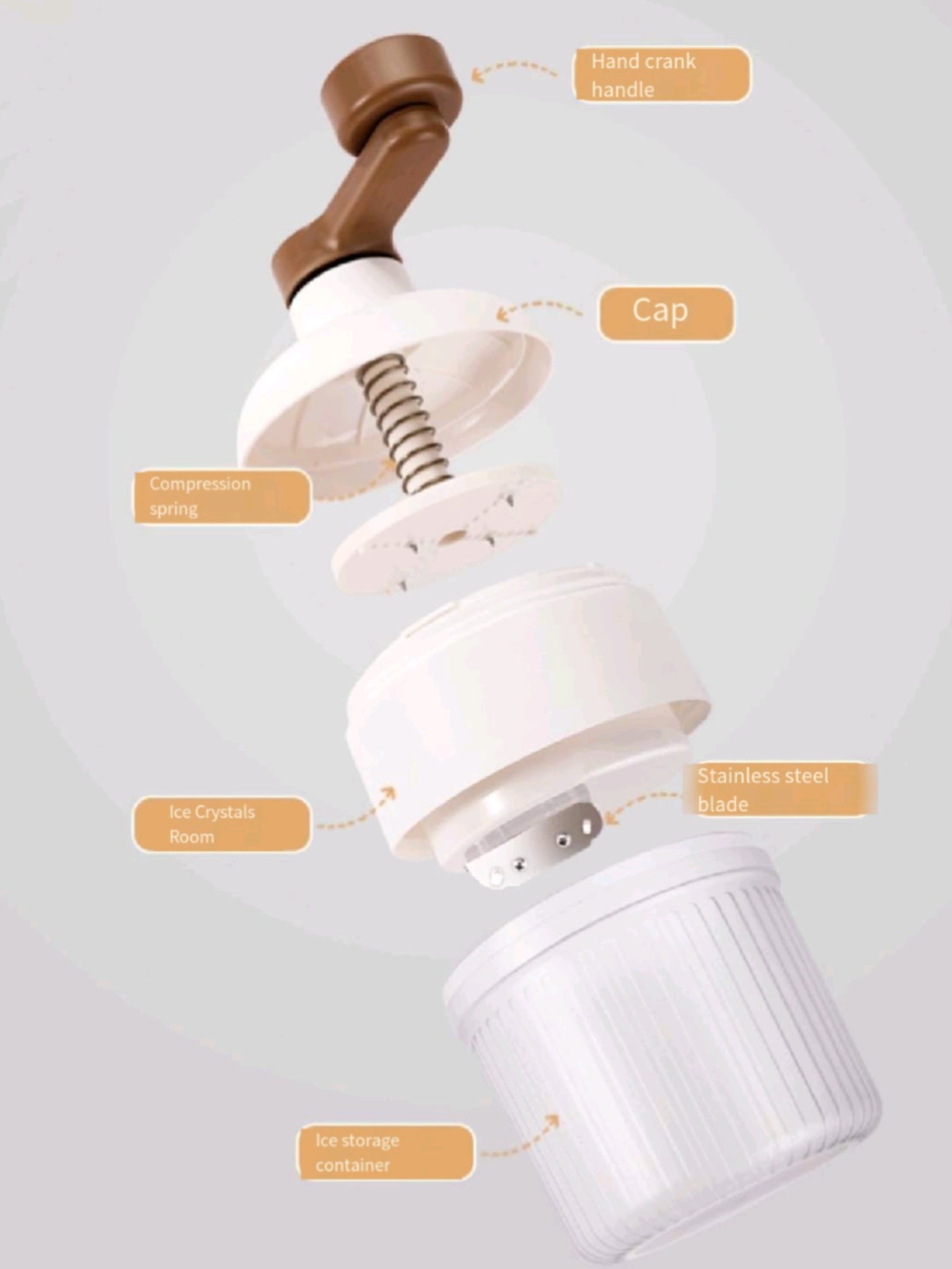 Portable Manual Ice Shaver Machine For Summer Parties