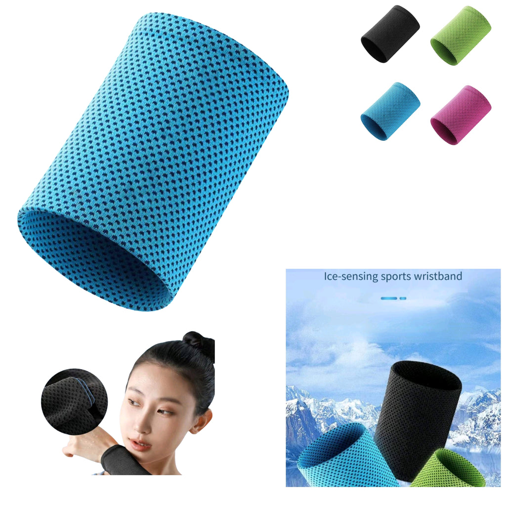 Cooling Wristband for Gym Running Sweat Wicking Support