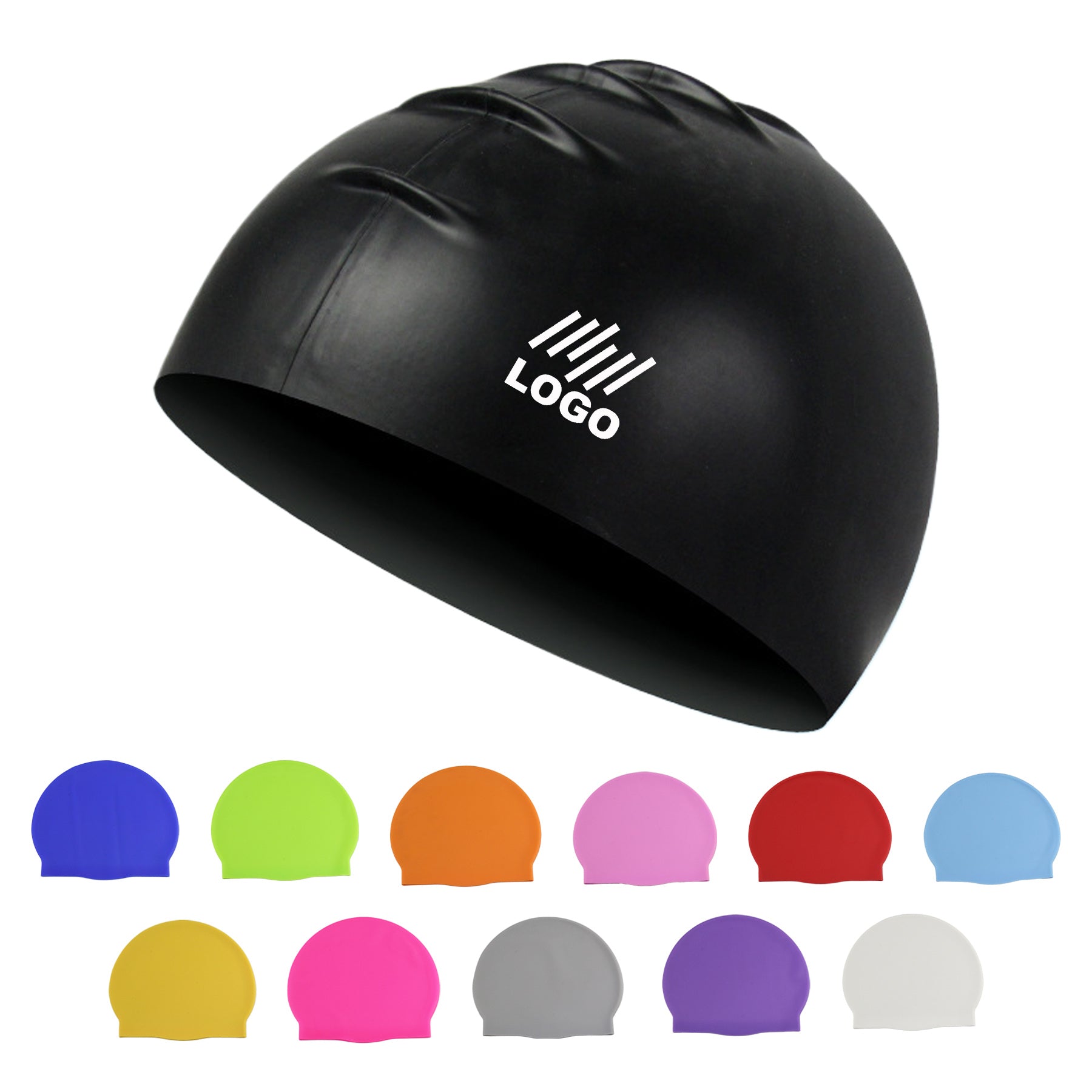 Unisex Durable Silicone Swim Cap