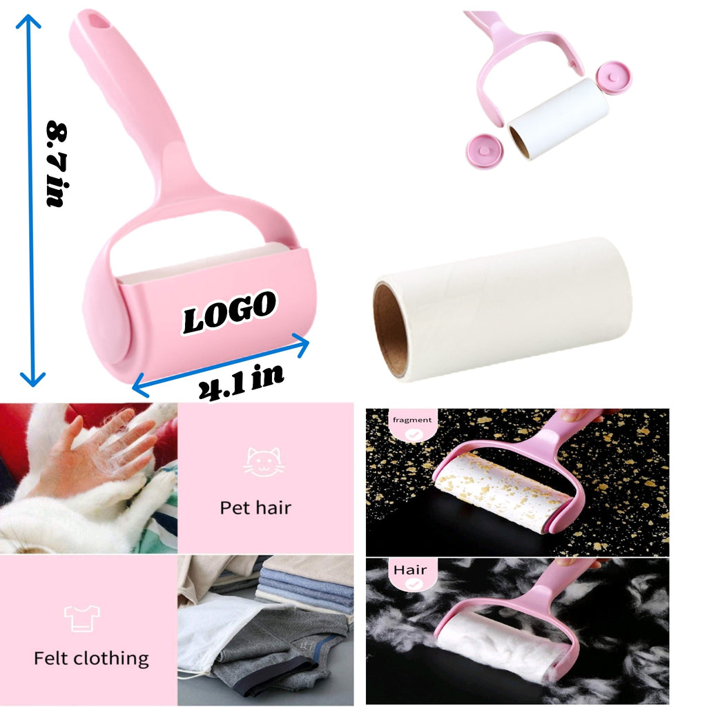 PP Ergonomic Detachable Lint Roller With Sticky Paper