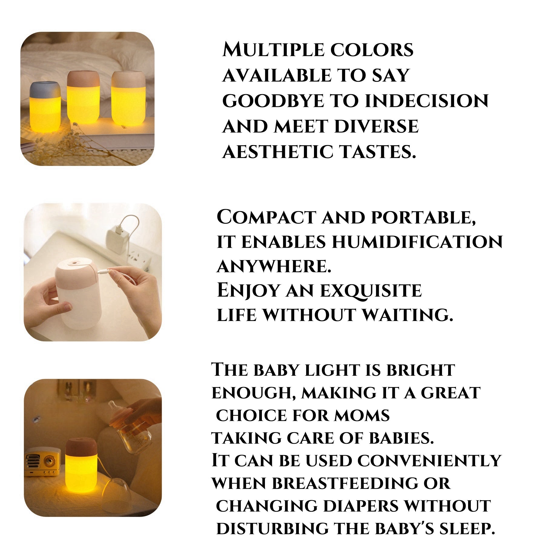 Silent Humidifier With Night Light