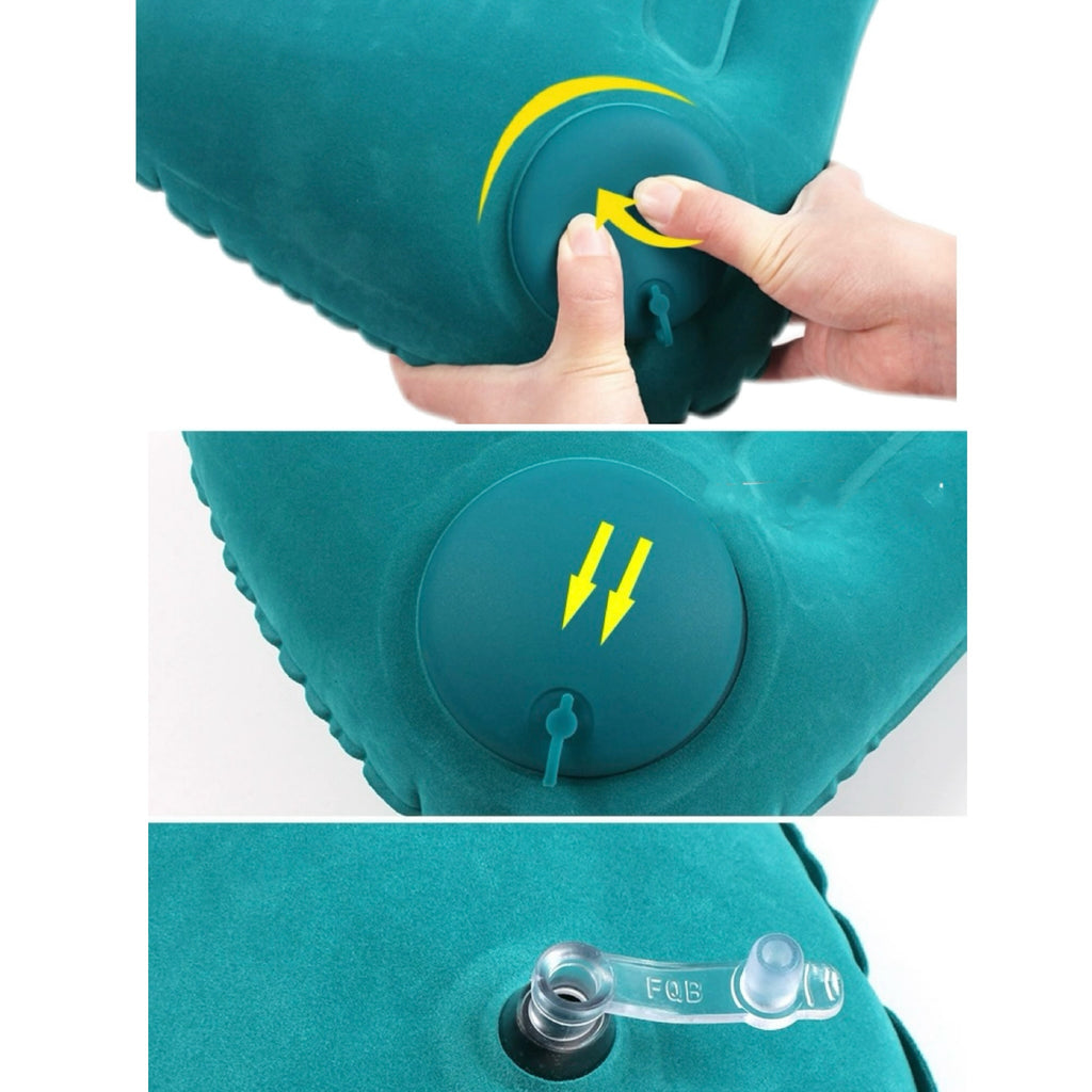 Press-to-Inflate Neck Pillow
