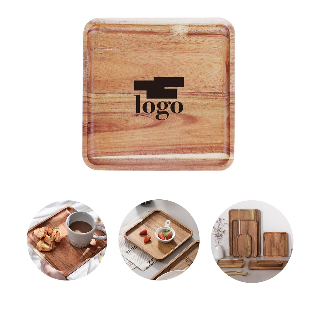 Square Wooden Fruit Tray