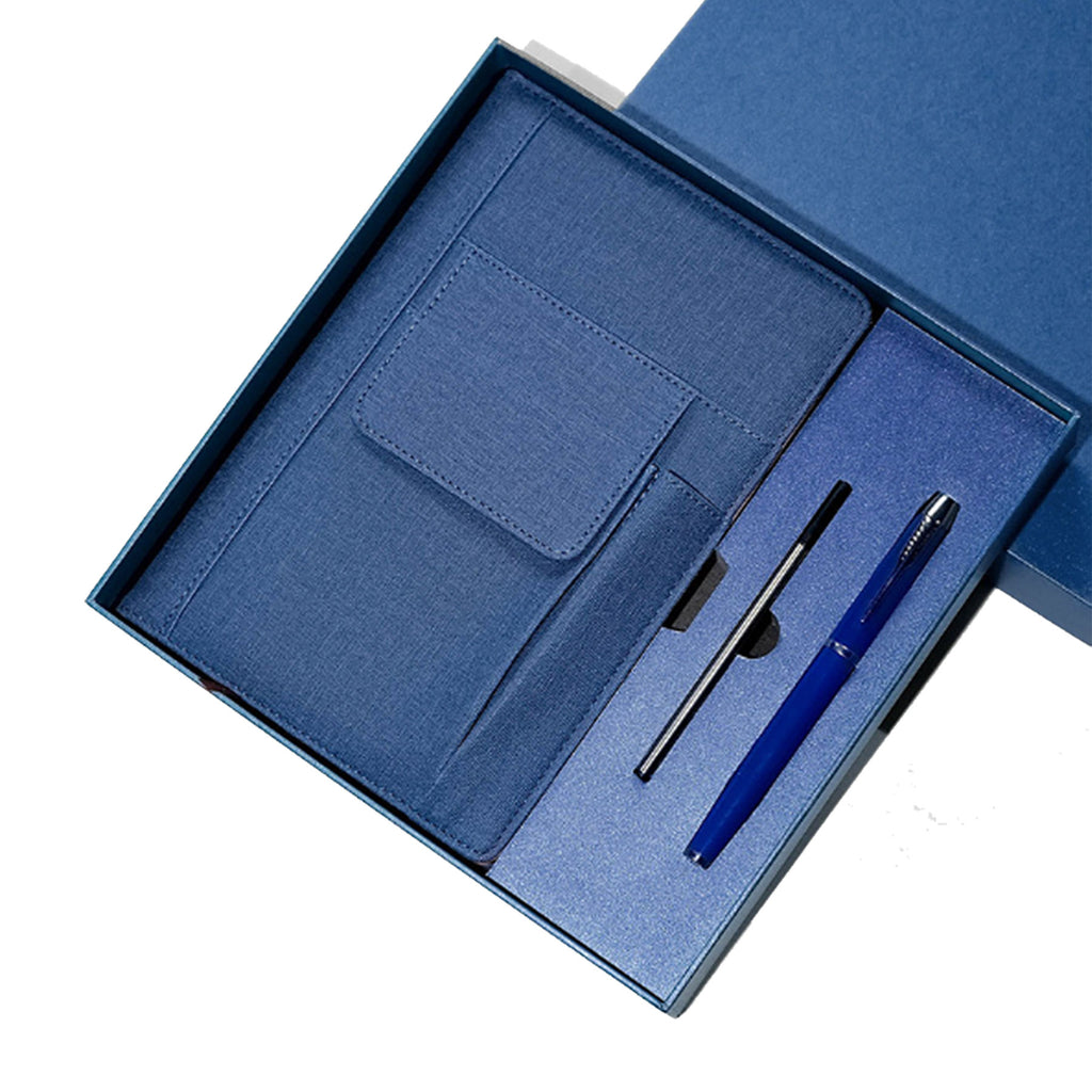 Leather Notebook with Pen Set
