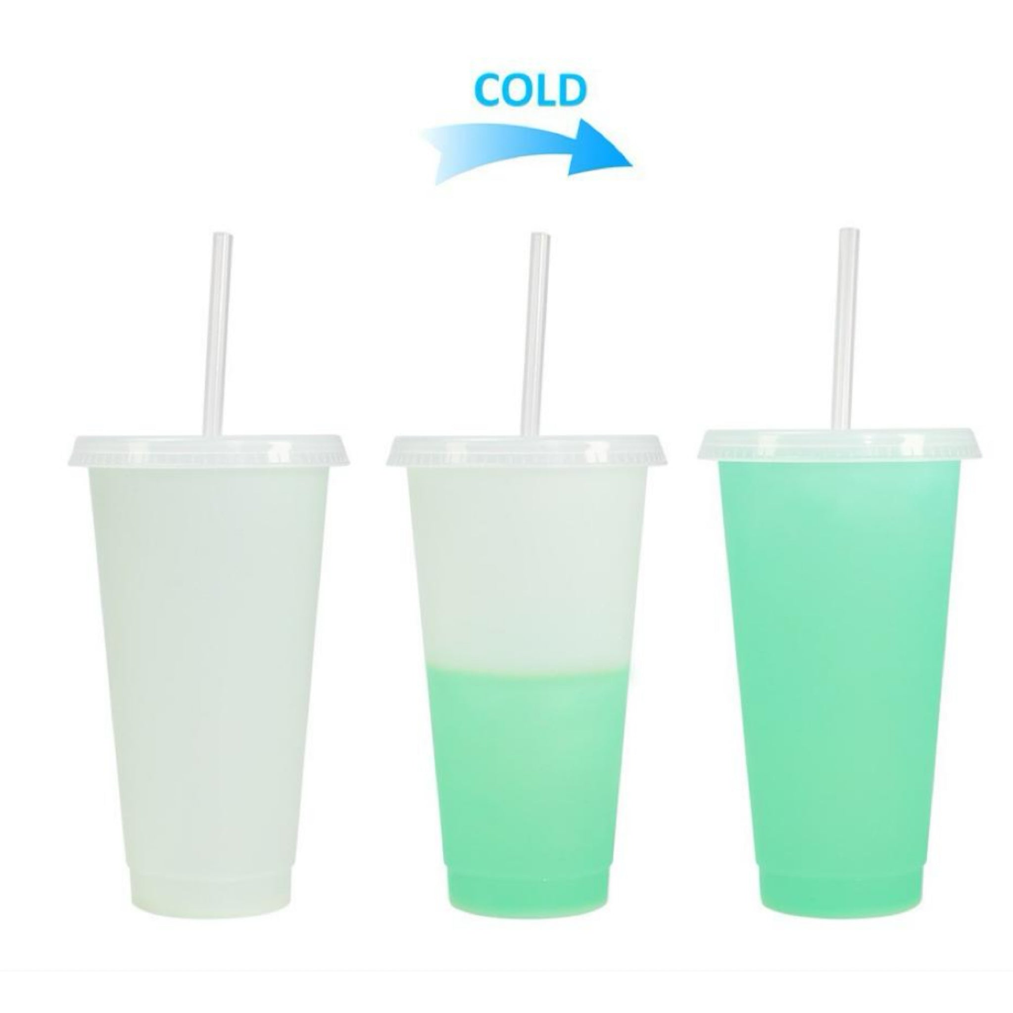 24 OZ Color-Changing Straw Cup