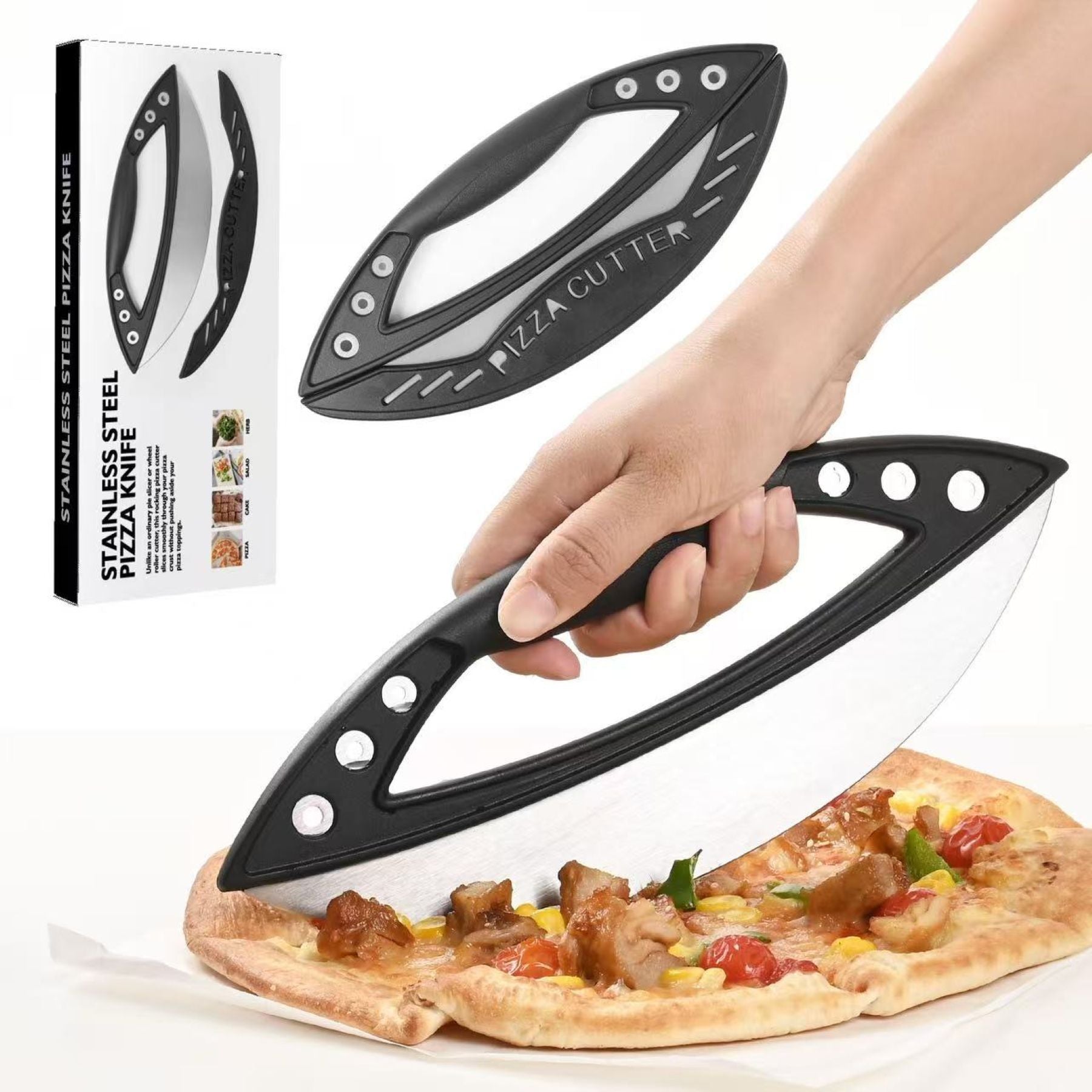 Stainless Steel Semi-circular Pizza Knife