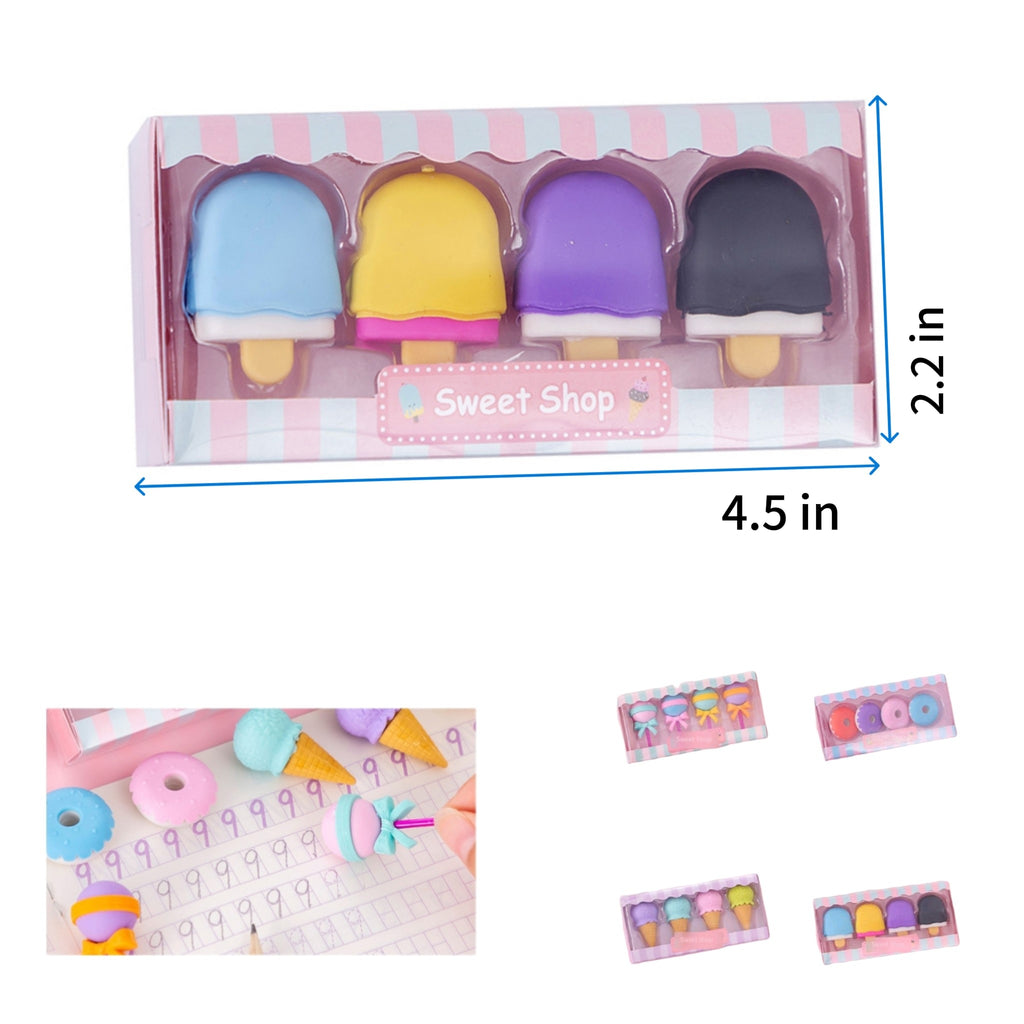 Student 4 Pieces Eraser Set