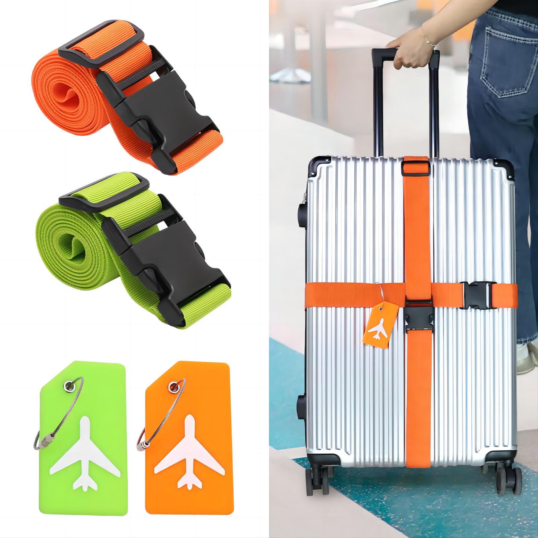 Suitcase Belts With Name ID Card