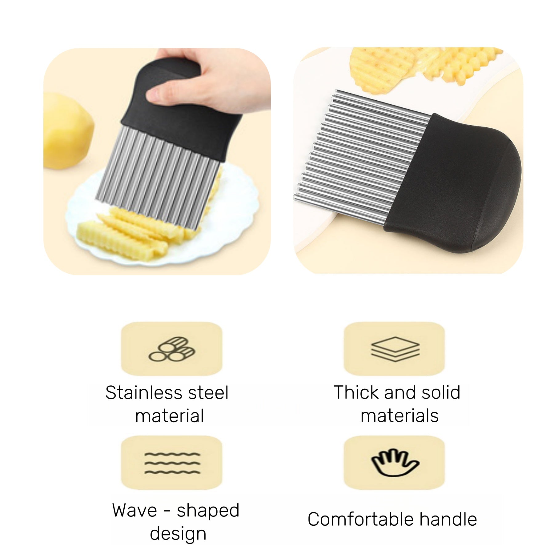 Crinkle Cutter For Potato Veggies