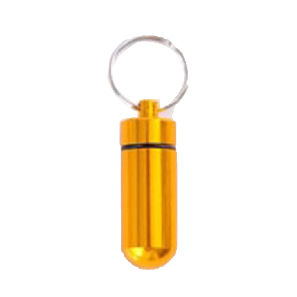 Outdoor Waterproof Portable Aluminum Alloy Pill Bottle Keychain