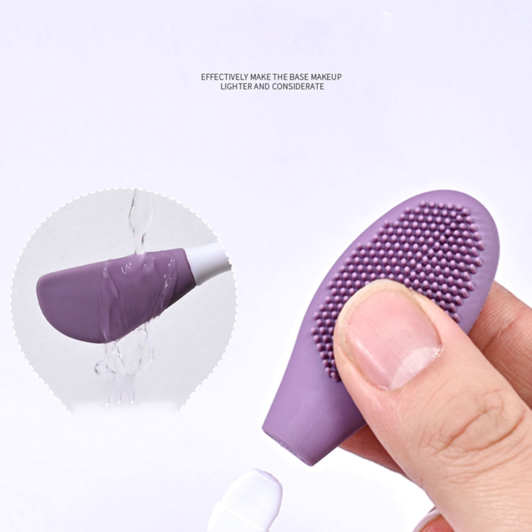 Dual - ended Silicone Facial Mask Brush