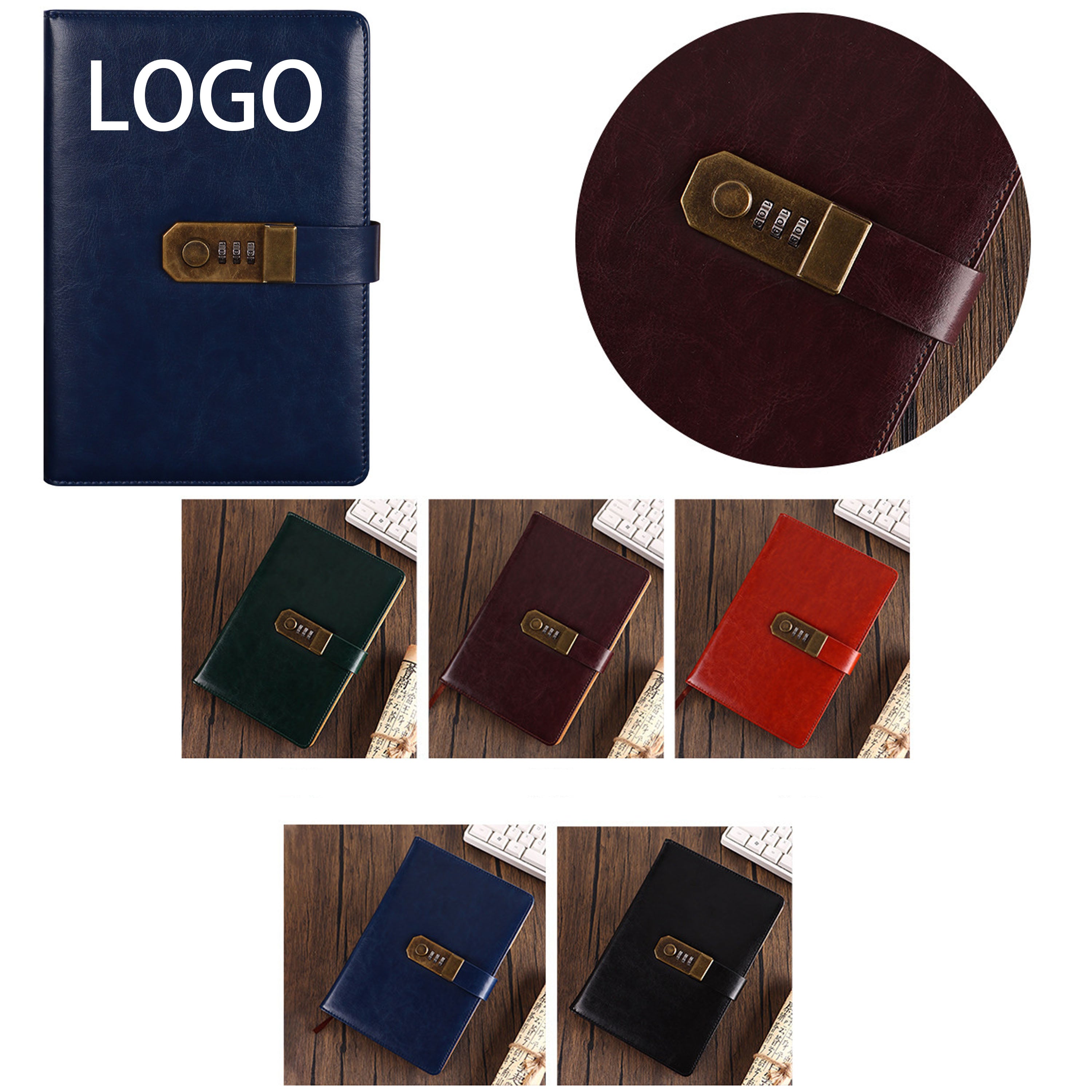 Combination Lock Business Daily Notebook