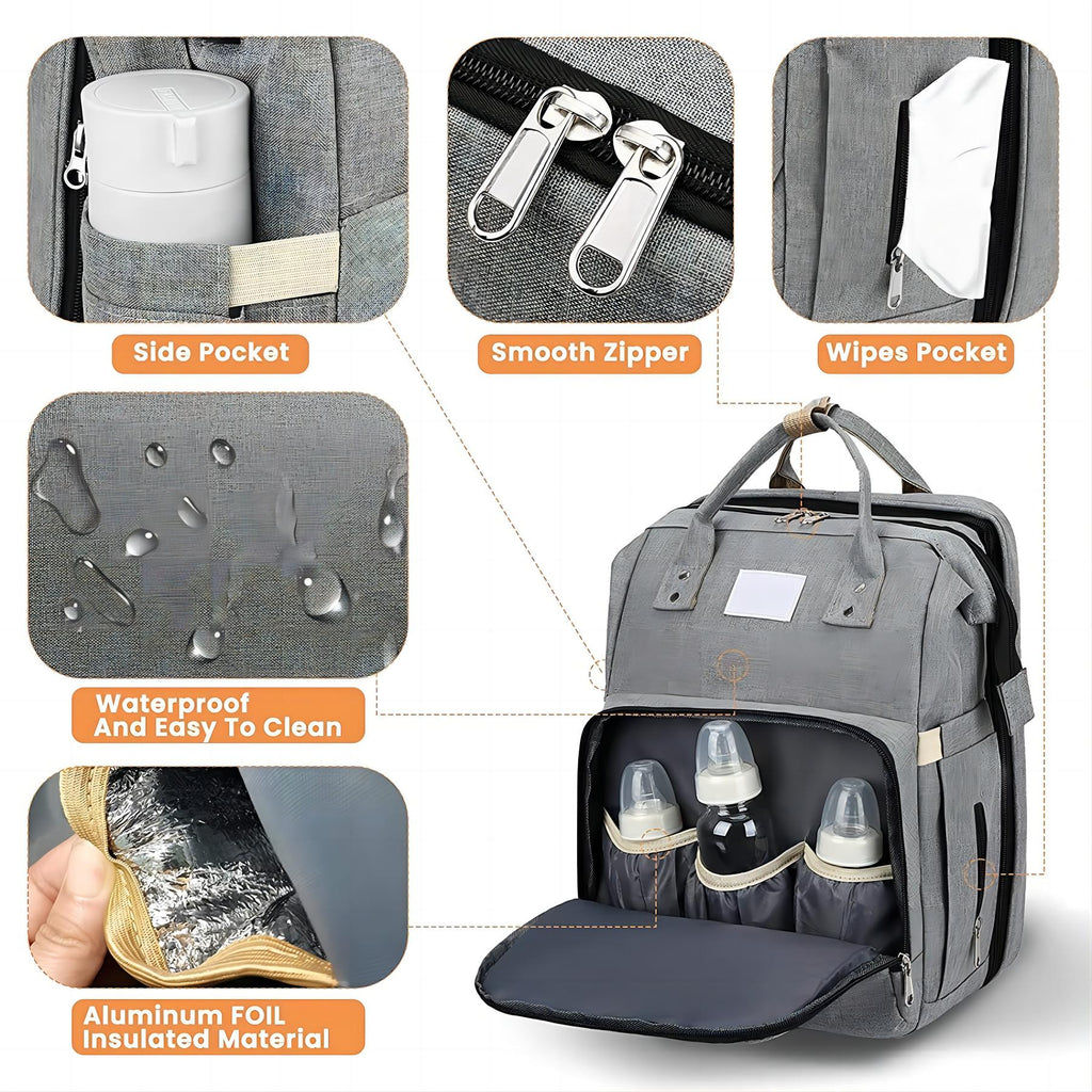 Large Capacity Foldable Baby Bag