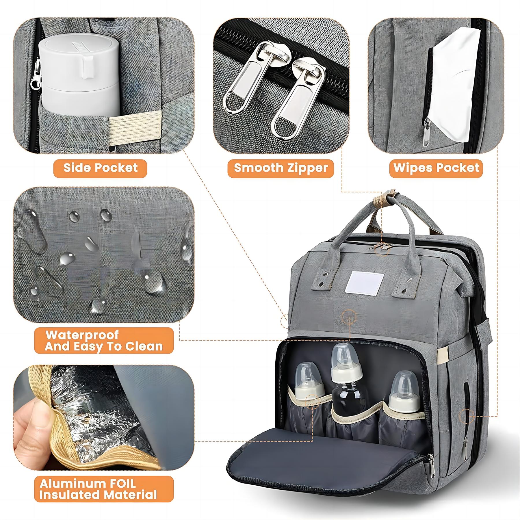 Large Capacity Foldable Baby Bag