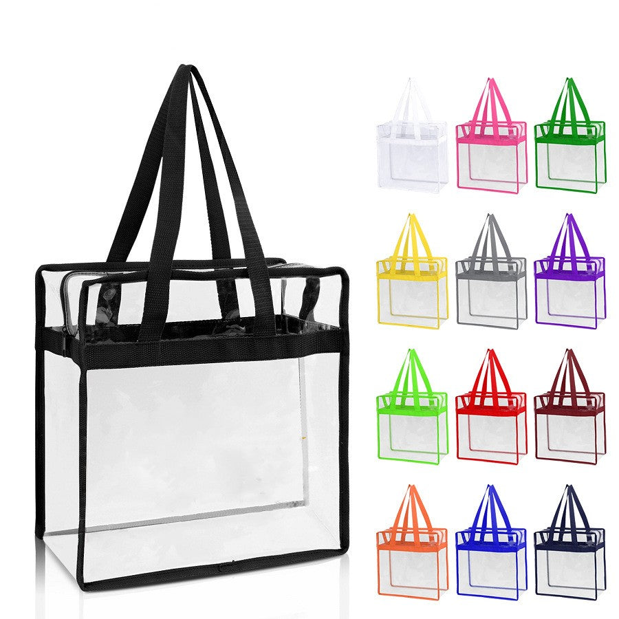 Stadium Approved Clear Zipper Tote Bag