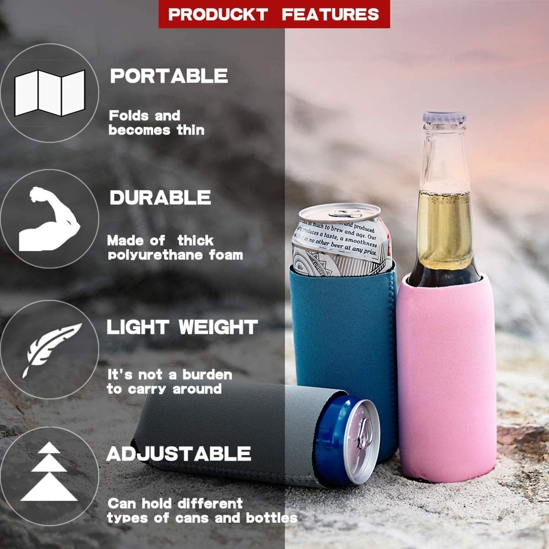 16 Oz Bottle Integrated with Bottom Cup Holder Sleeve
