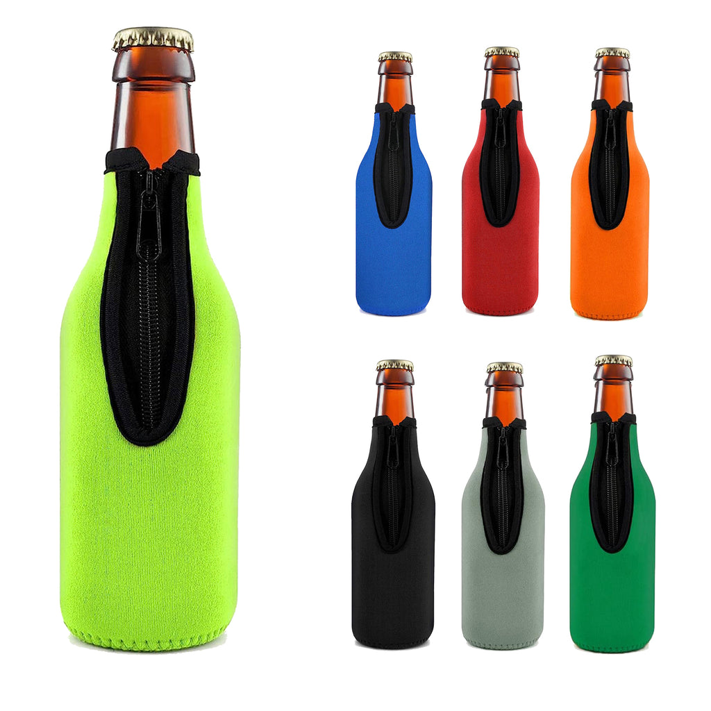 Rubber Zippered Beer Bottle Warmer