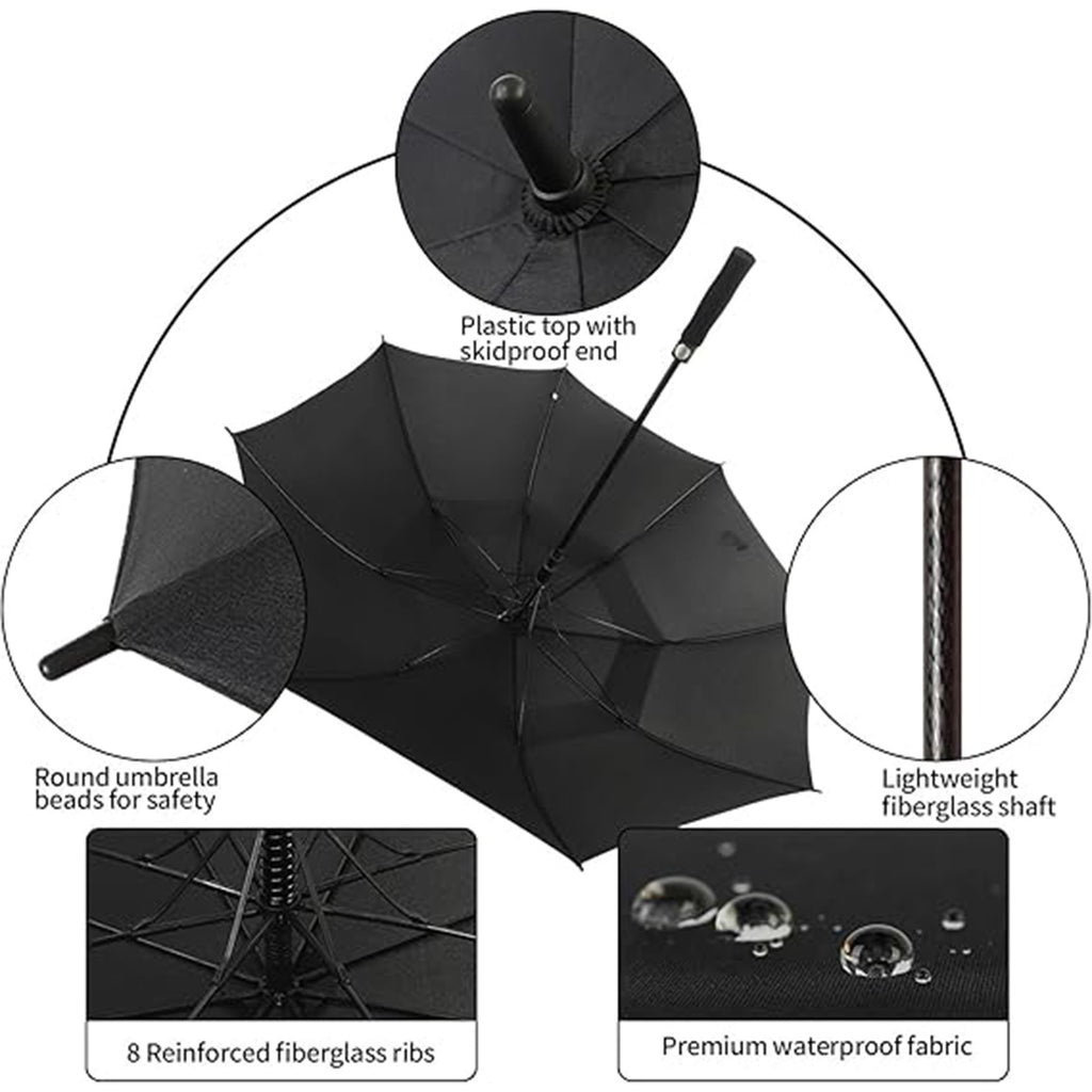 Double Canopy Vented Windproof Automatic Open Golf Umbrella