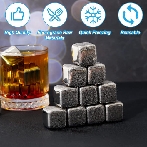 6 Pcs Stainless Steel Ice Cubes Set