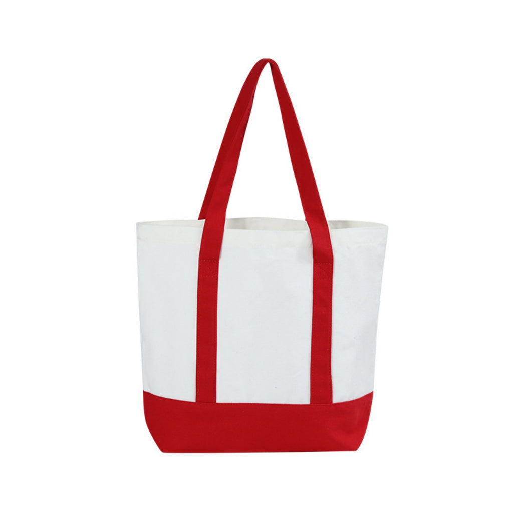 12Oz Fashion Two Tone Cotton Canvas Tote Bag