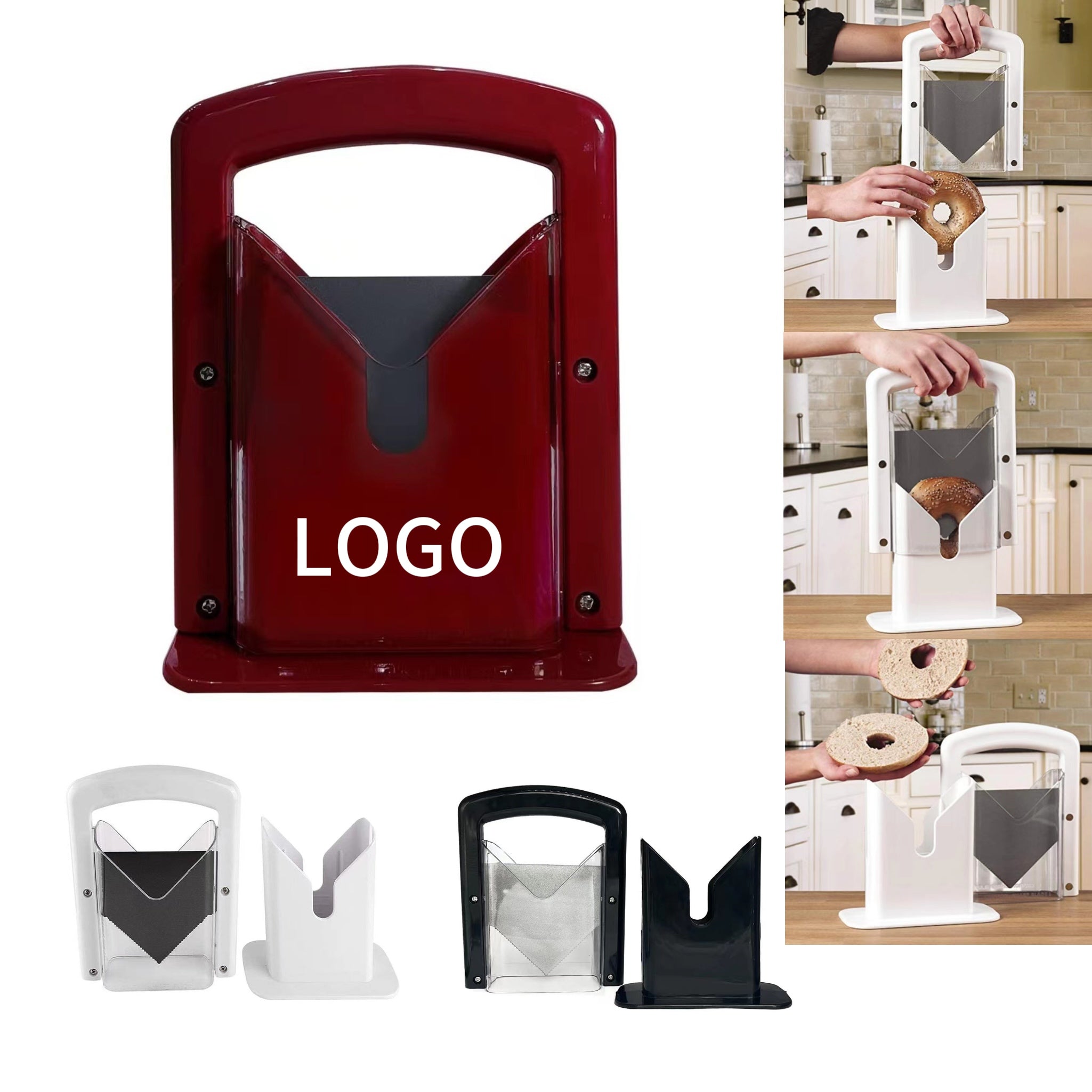 Bagel Slicer with Safety Shield