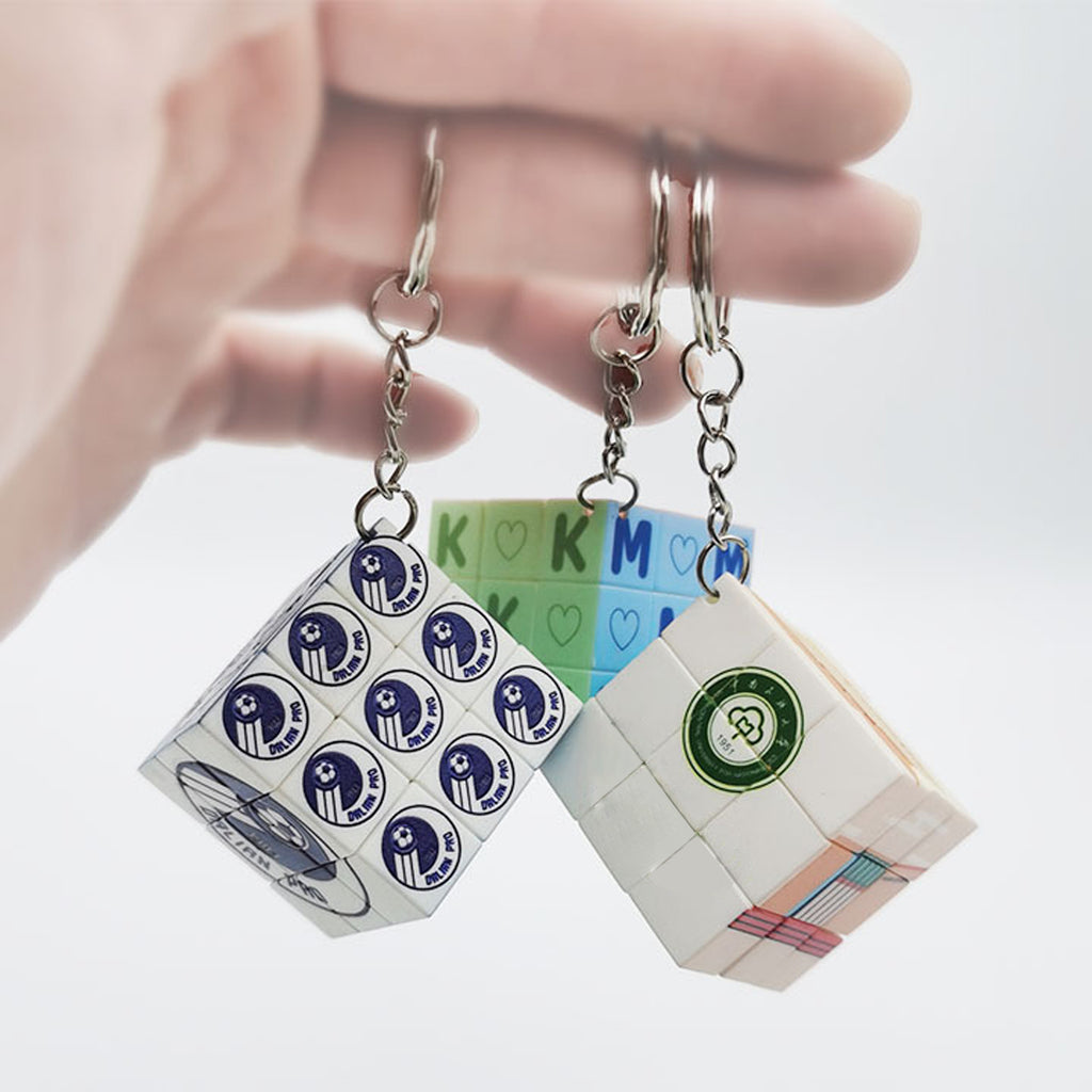 Custom Third-Order Puzzle Cube With Keychain