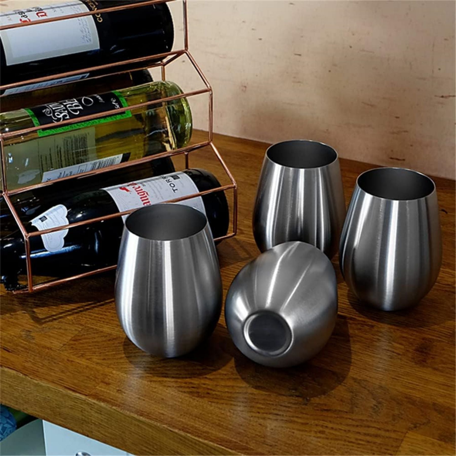 Stainless Steel Stemless Wine Glass