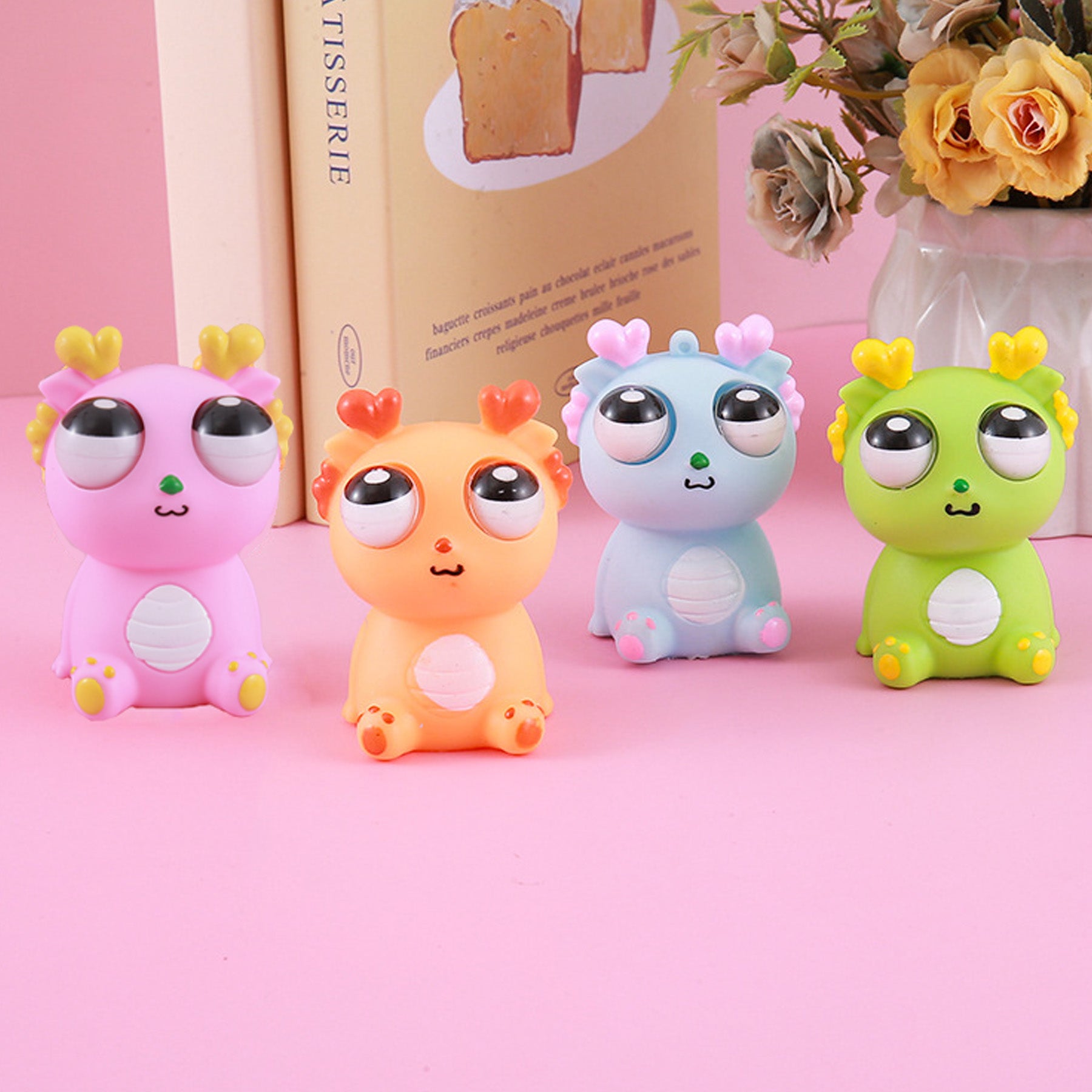 Squeeze Pop-eyed Dragon Squishy Toys for Stress Relief