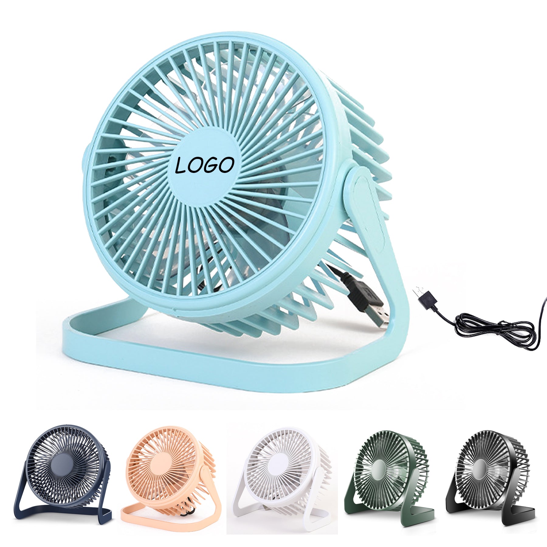 6-inch Quiet 2 Speeds Wind USB Desk Small Fan