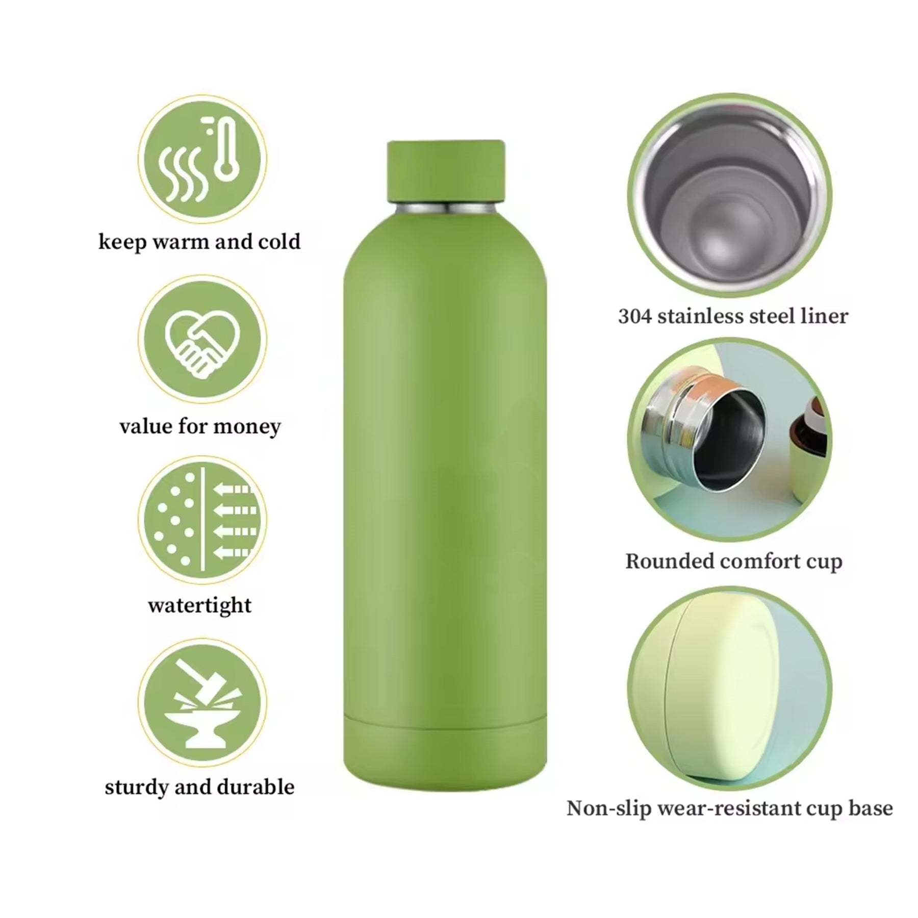 17Oz Stainless Steel Insulated Water Bottles