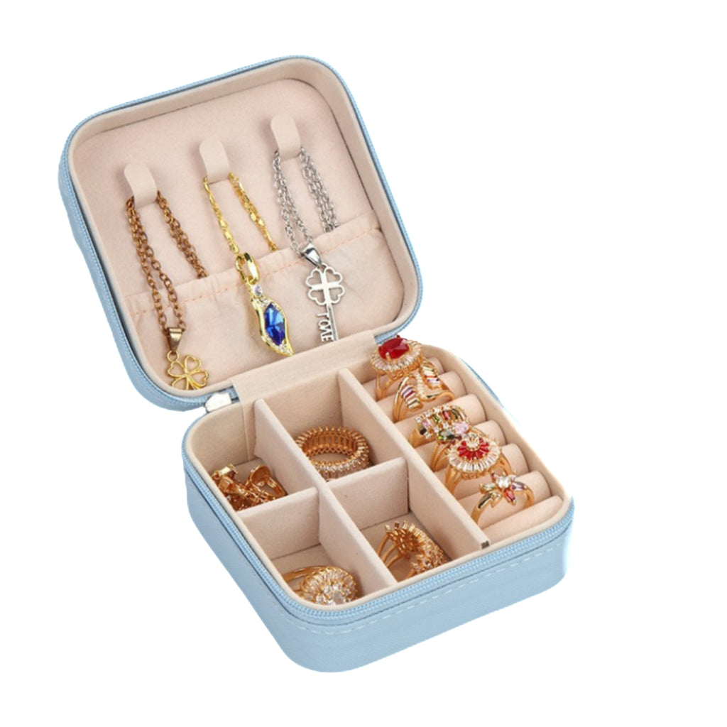 Square Zipper Jewelry Storage Box