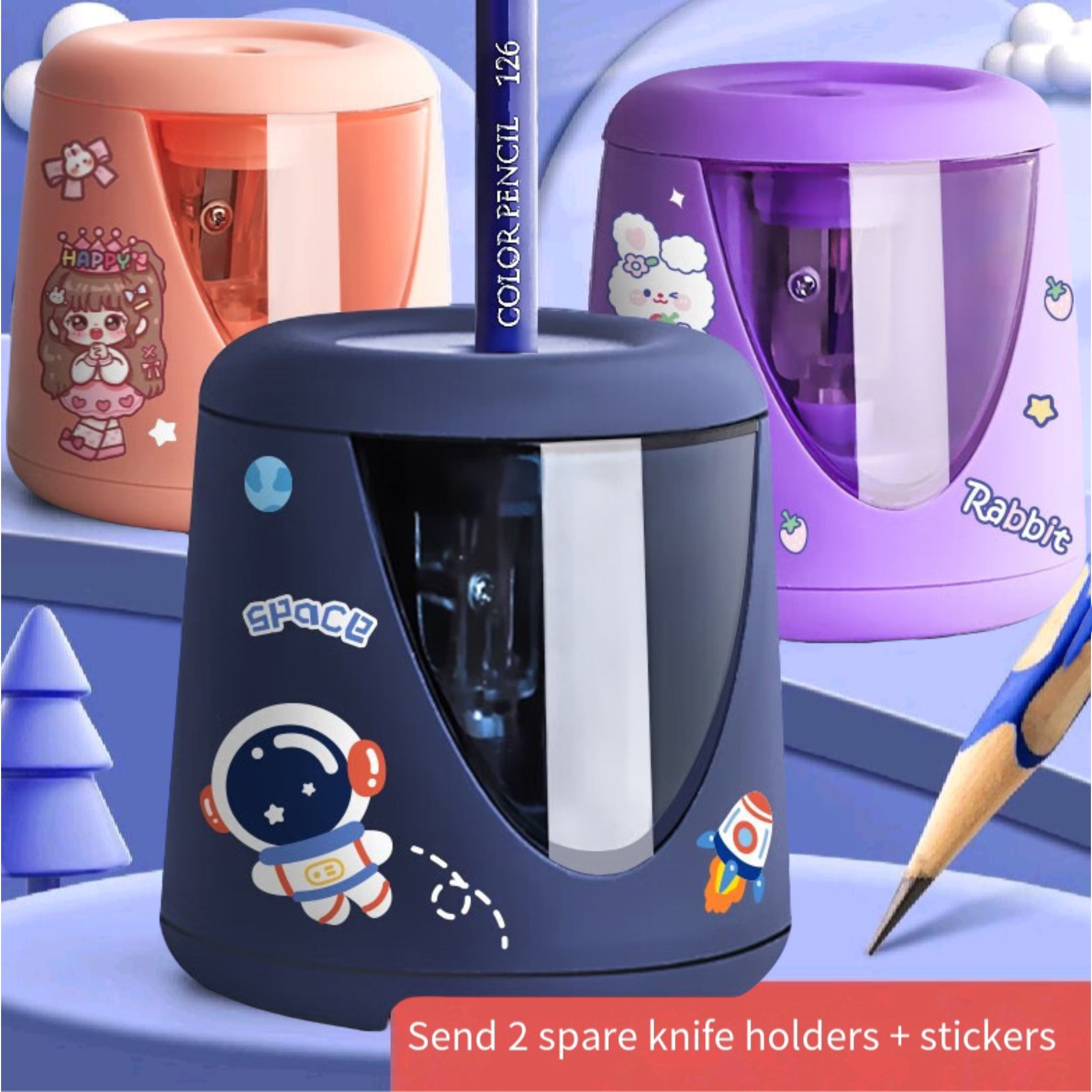 Quiet Auto Sharpener Electric Safe School Kids