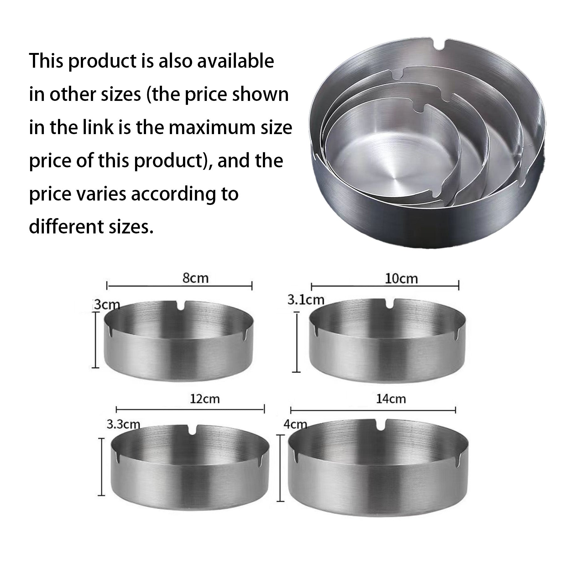 Stainless Steel Ashtray