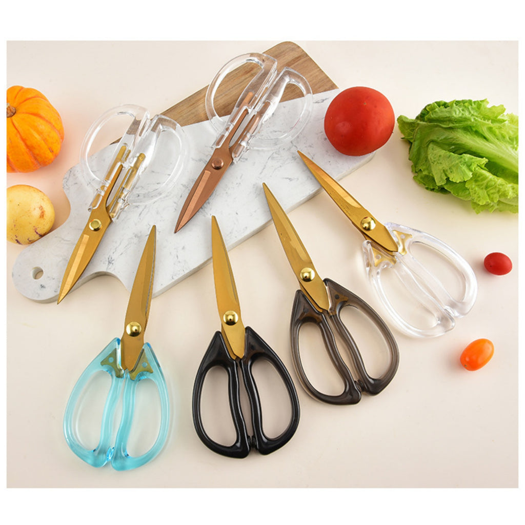 Stainless Steel Kitchen Scissors With Acrylic Handle