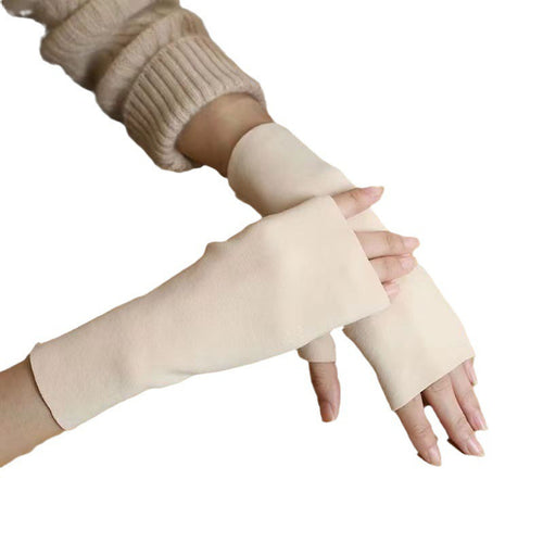 Autumn And Winter Self-Heating Half-Finger Gloves