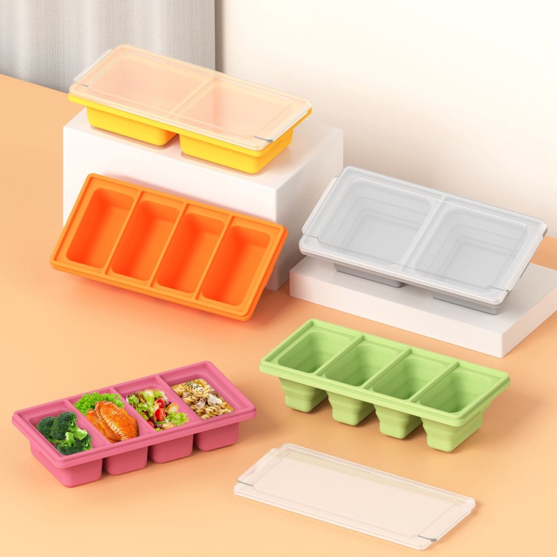 Food-grade Food Storage Container (Four Compartments)