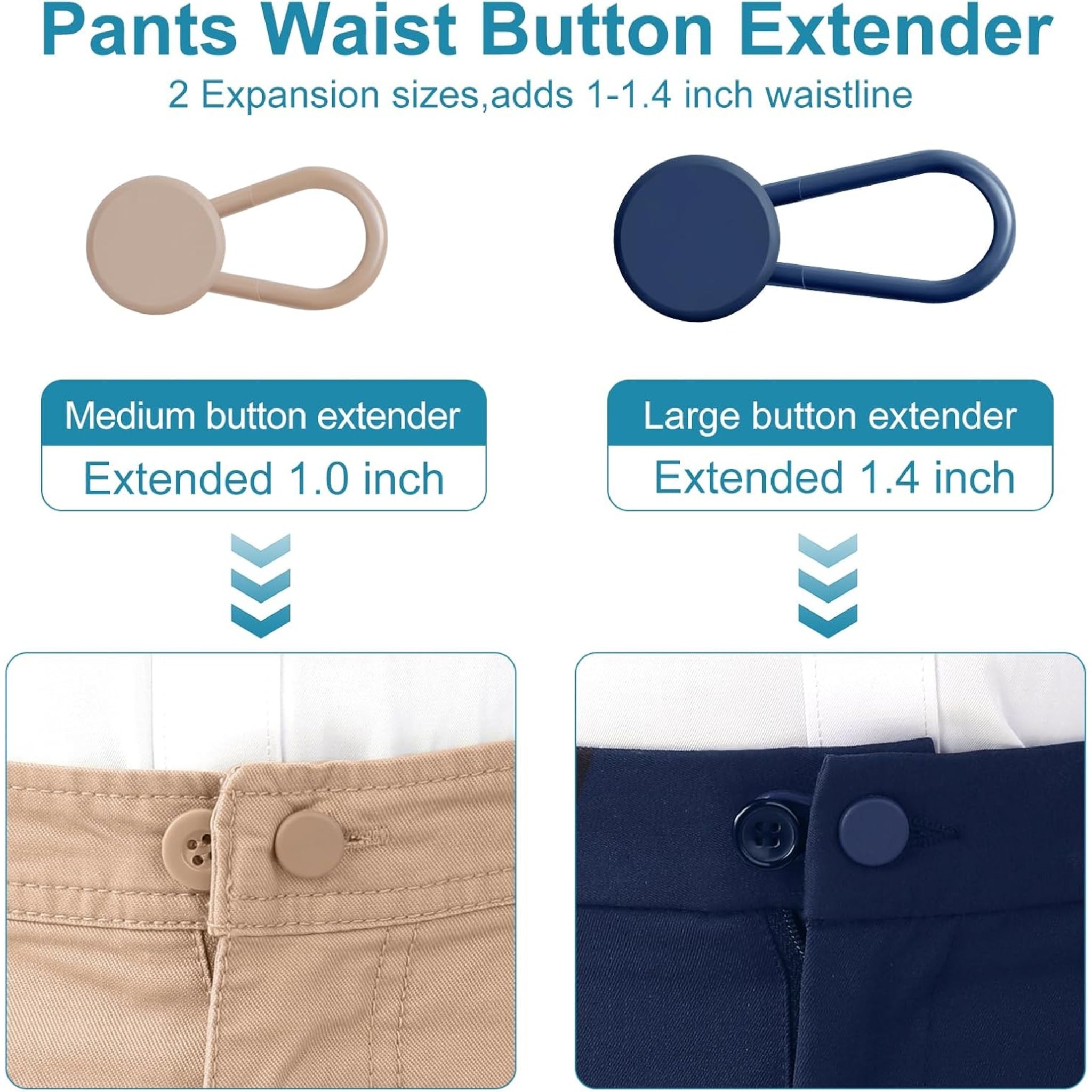 12 Pcs Pant Button Extenders For Jeans