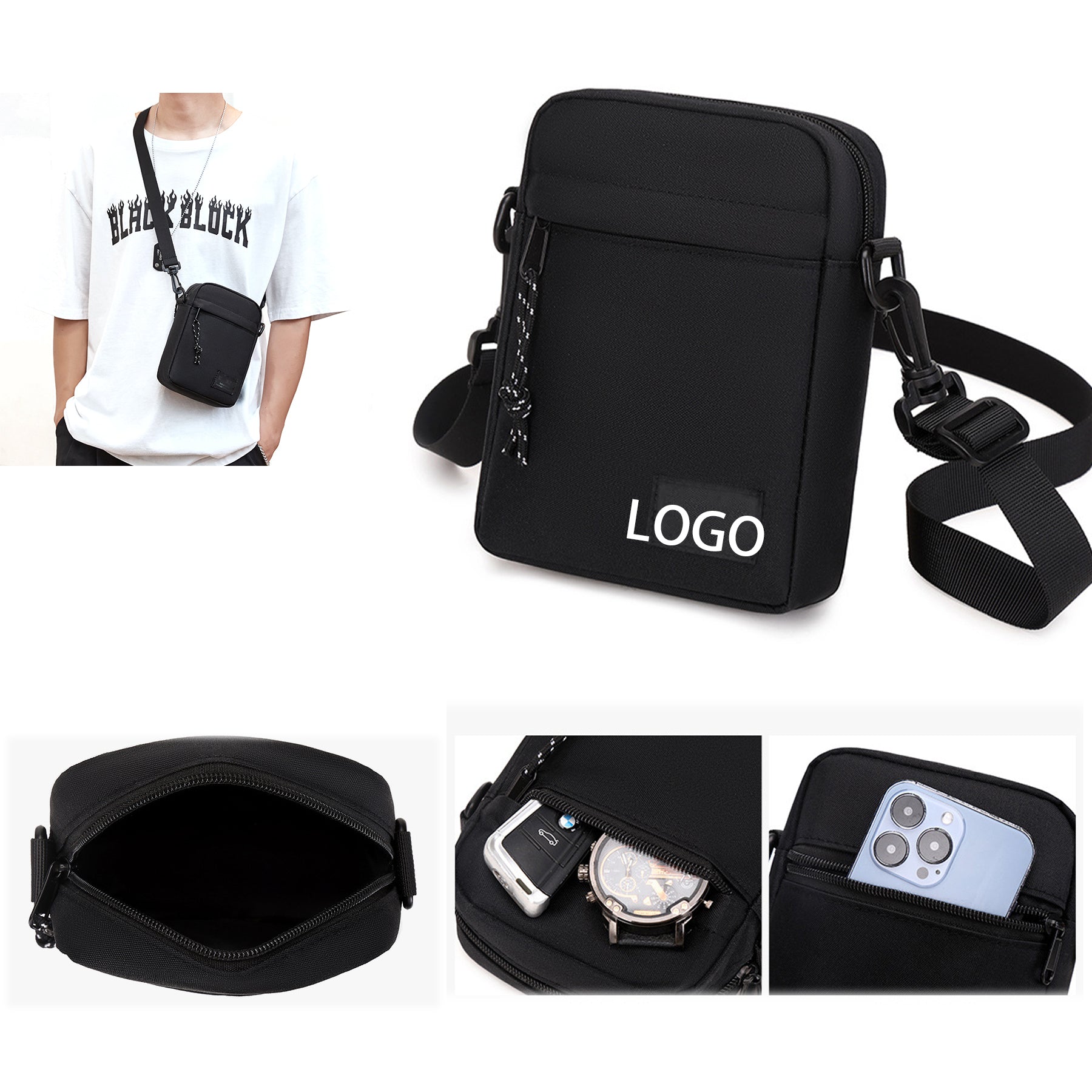 Portable and Lightweight Men's Shoulder Bag