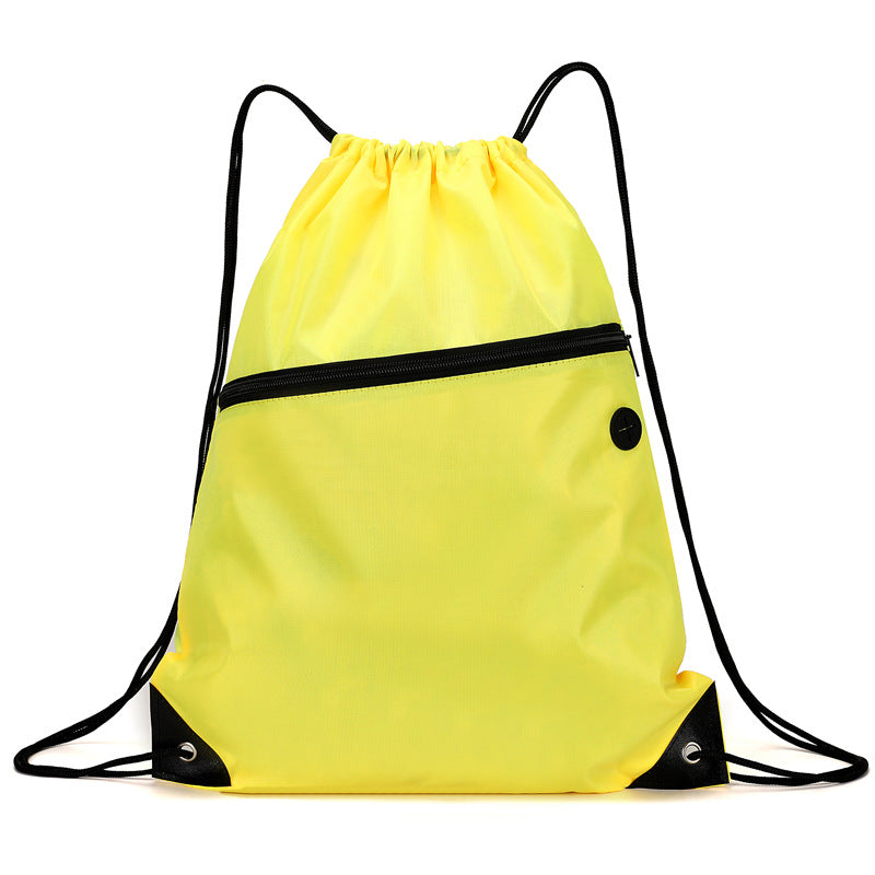 Drawstring Backpack With Zipper