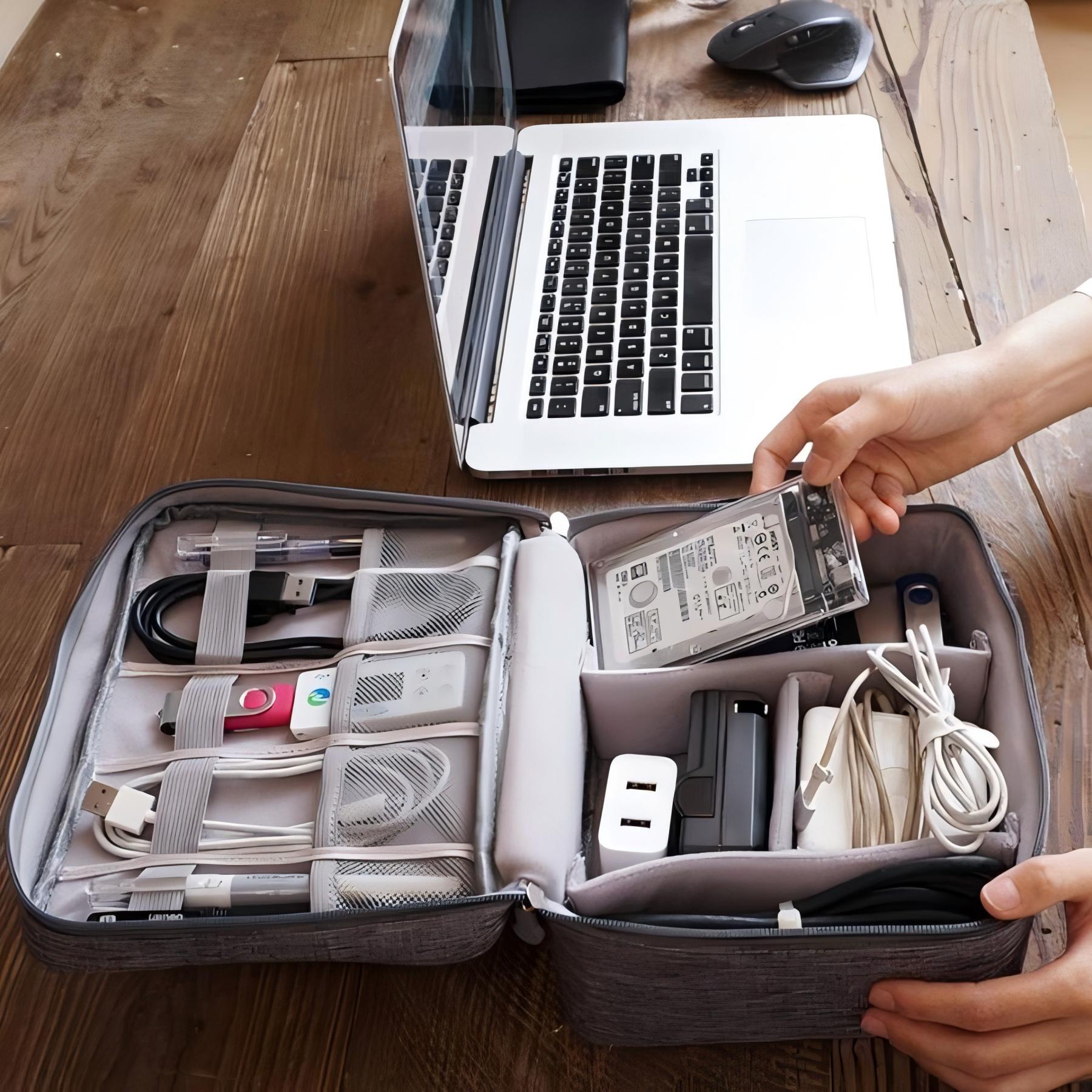Double Layer Travel Gadget Organizer