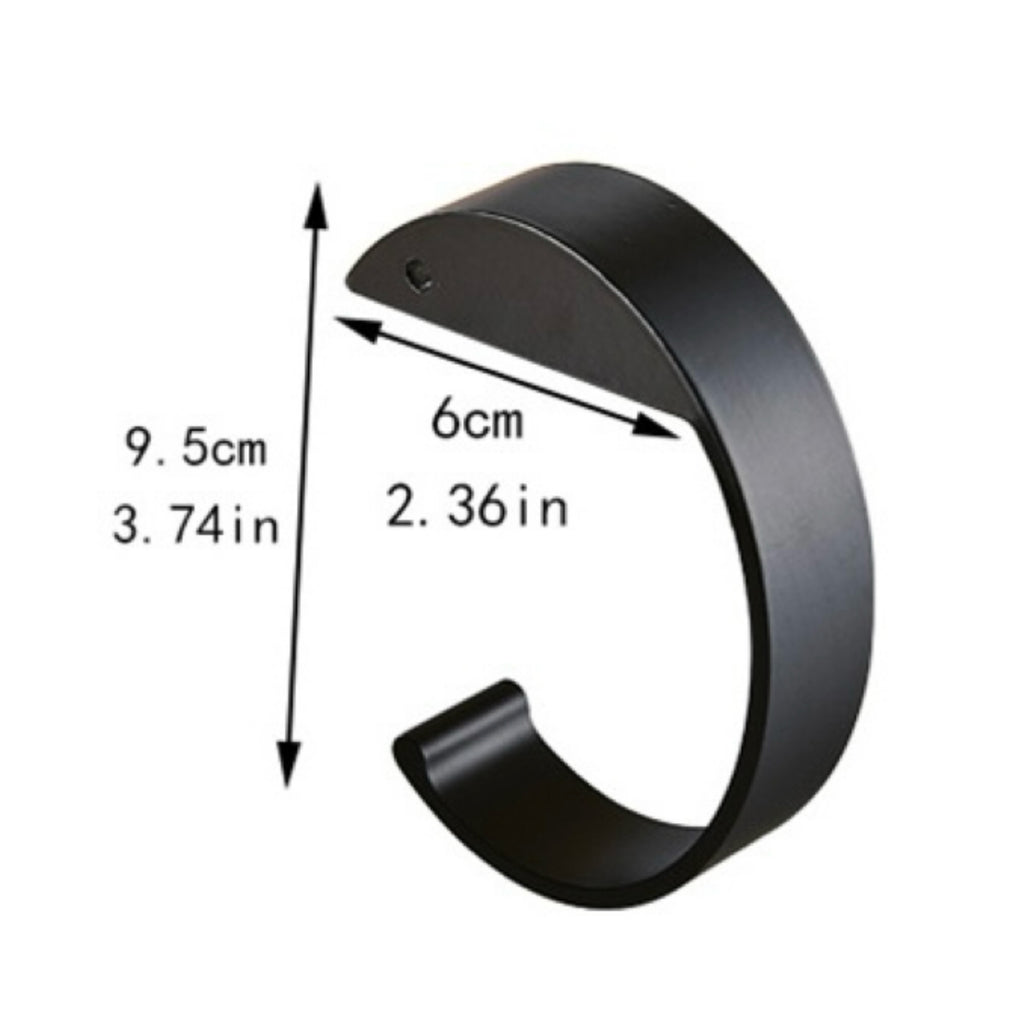 No-drill C-shaped desk hook