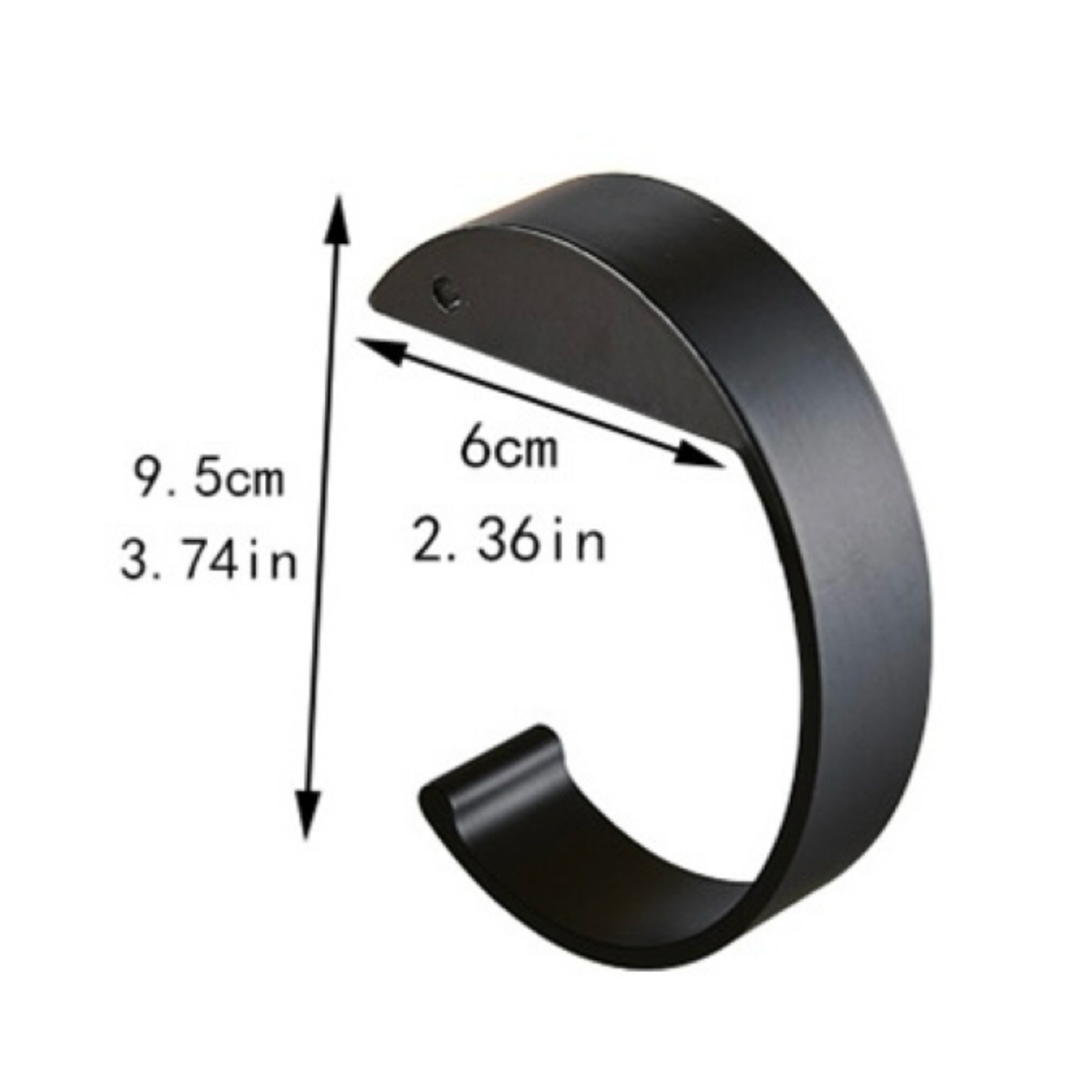 No-drill C-shaped desk hook