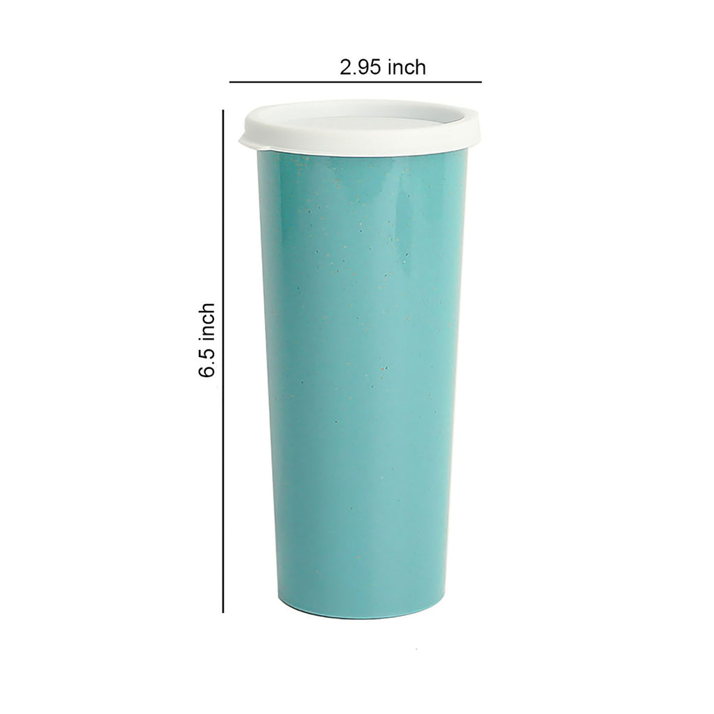 Pure Color Wheat Straw Cup with Lid