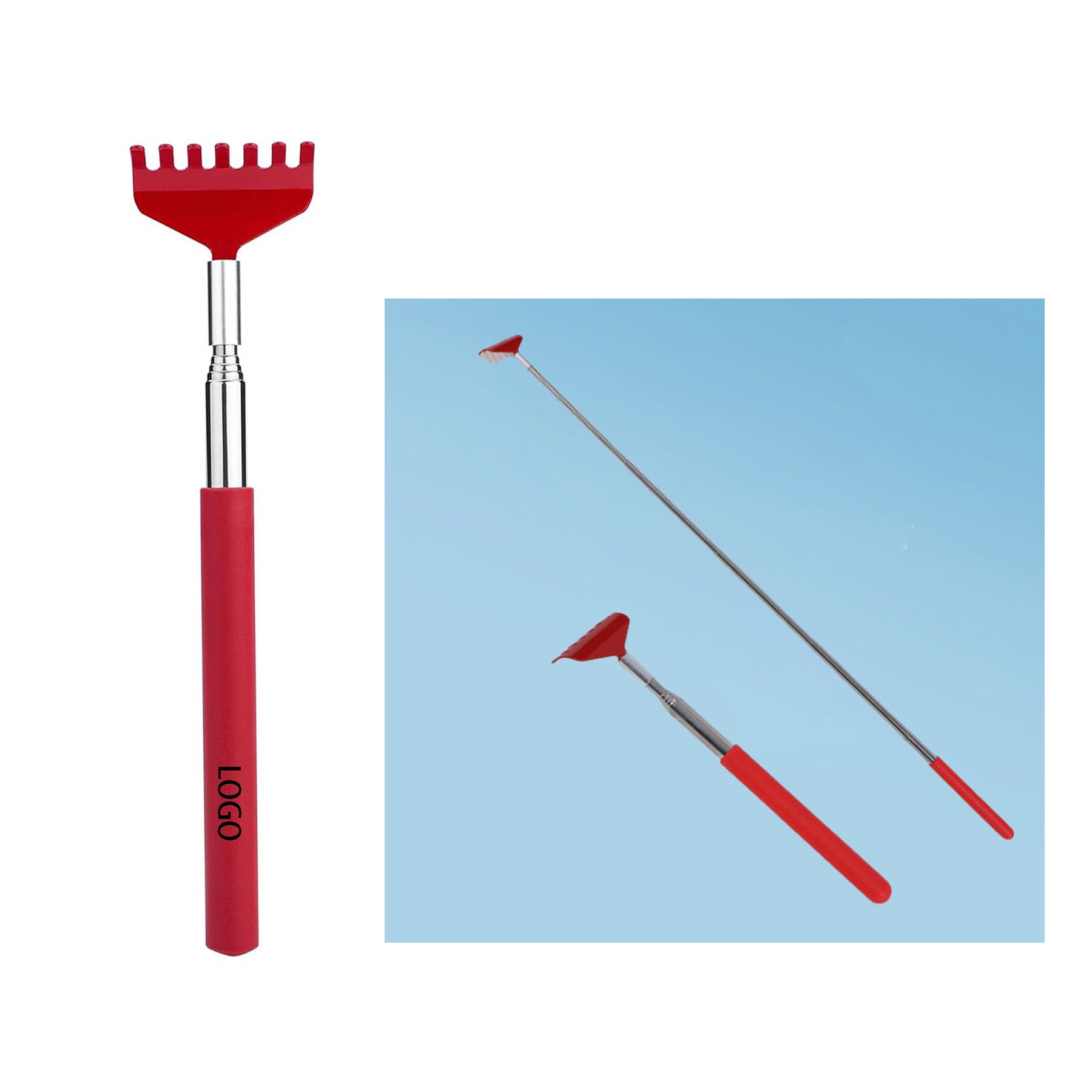Extendable 7-Tooth Back Scratcher