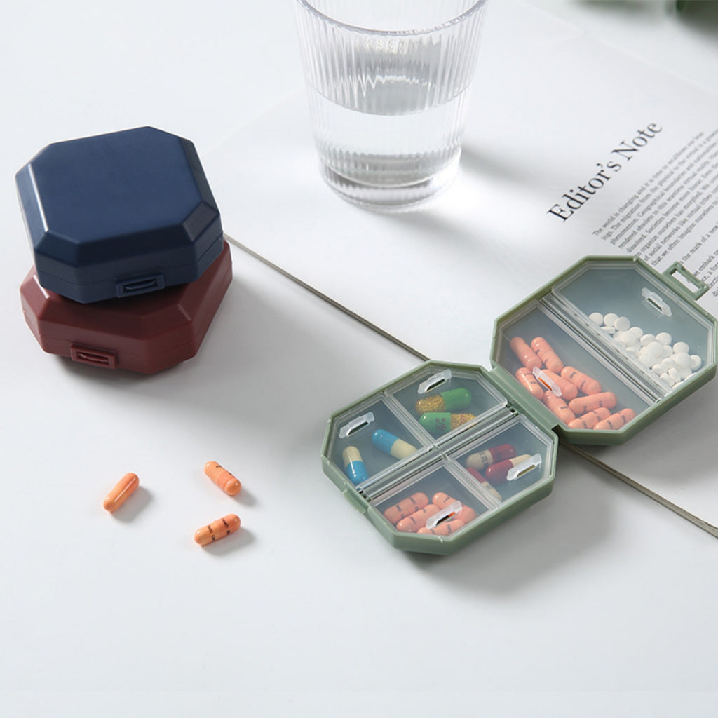 Mini Six-compartment Portable Moisture-proof Pill Box