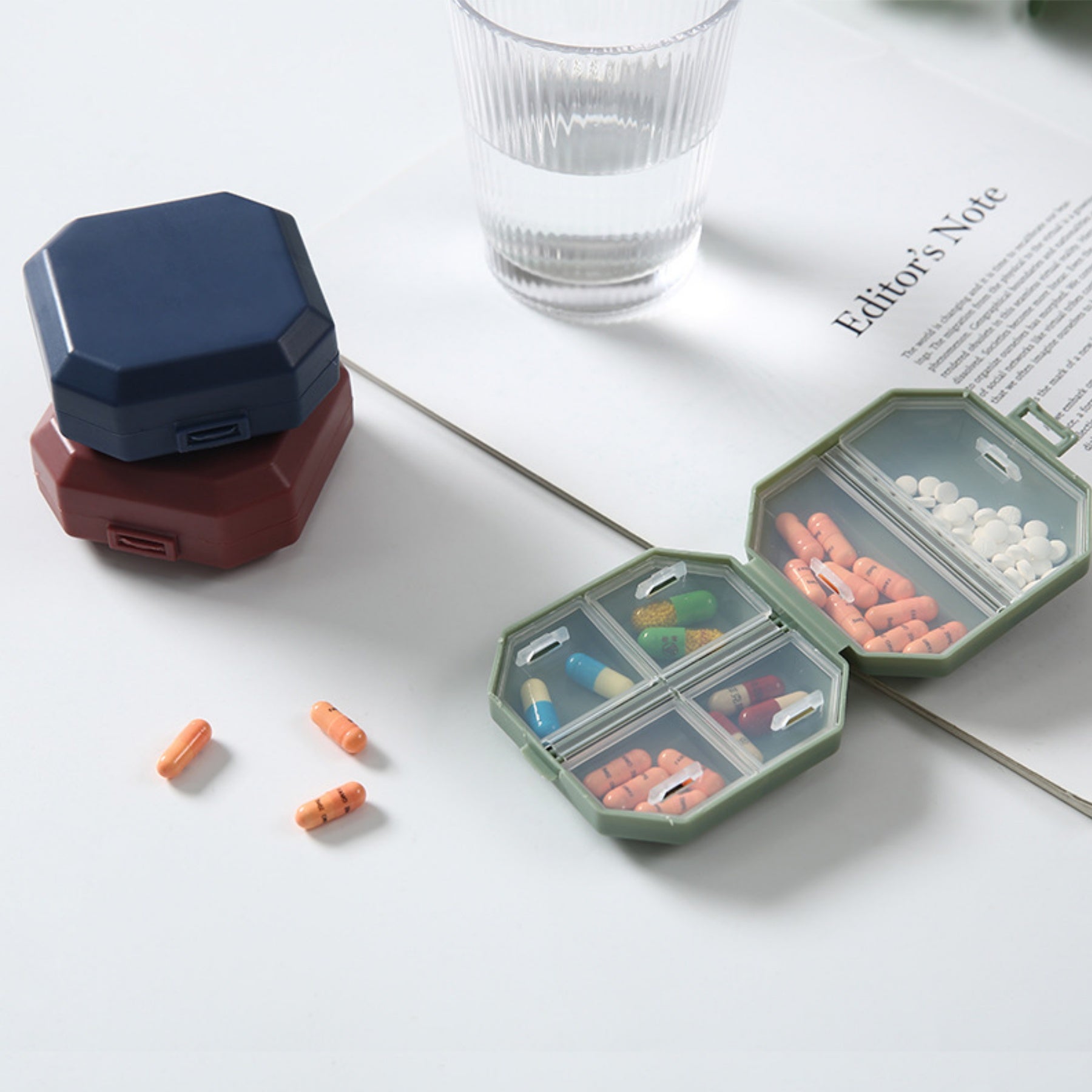 Mini Six-compartment Portable Moisture-proof Pill Box