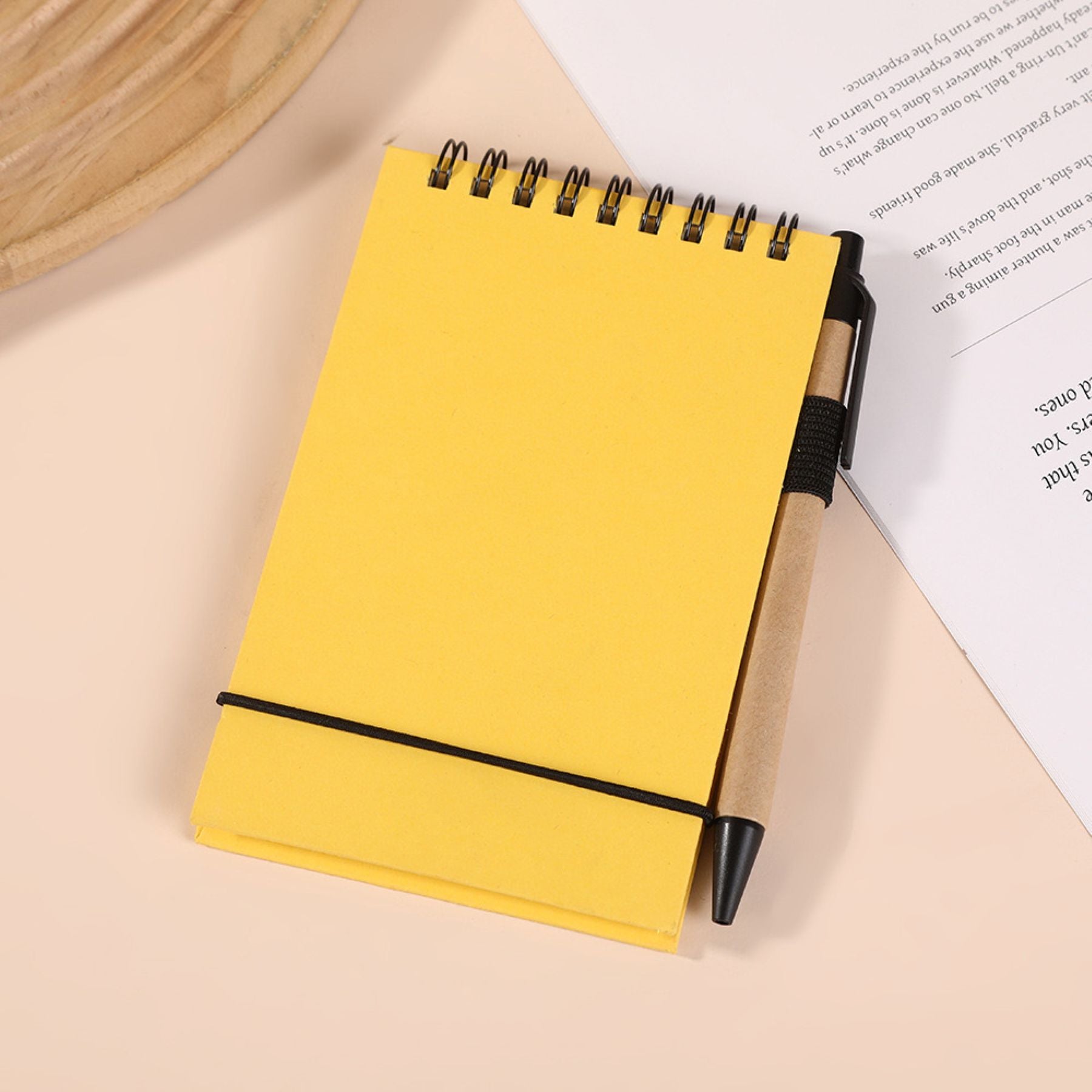 Solid-color Pocket Notepad (Including One Pen)