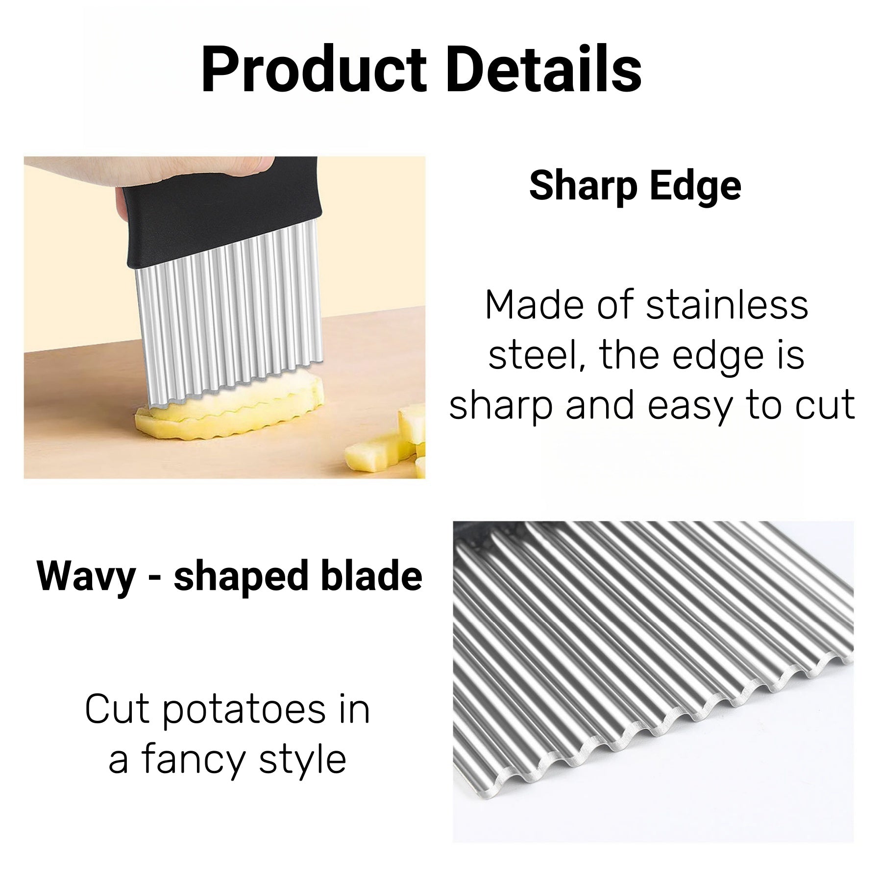 Crinkle Cutter For Potato Veggies